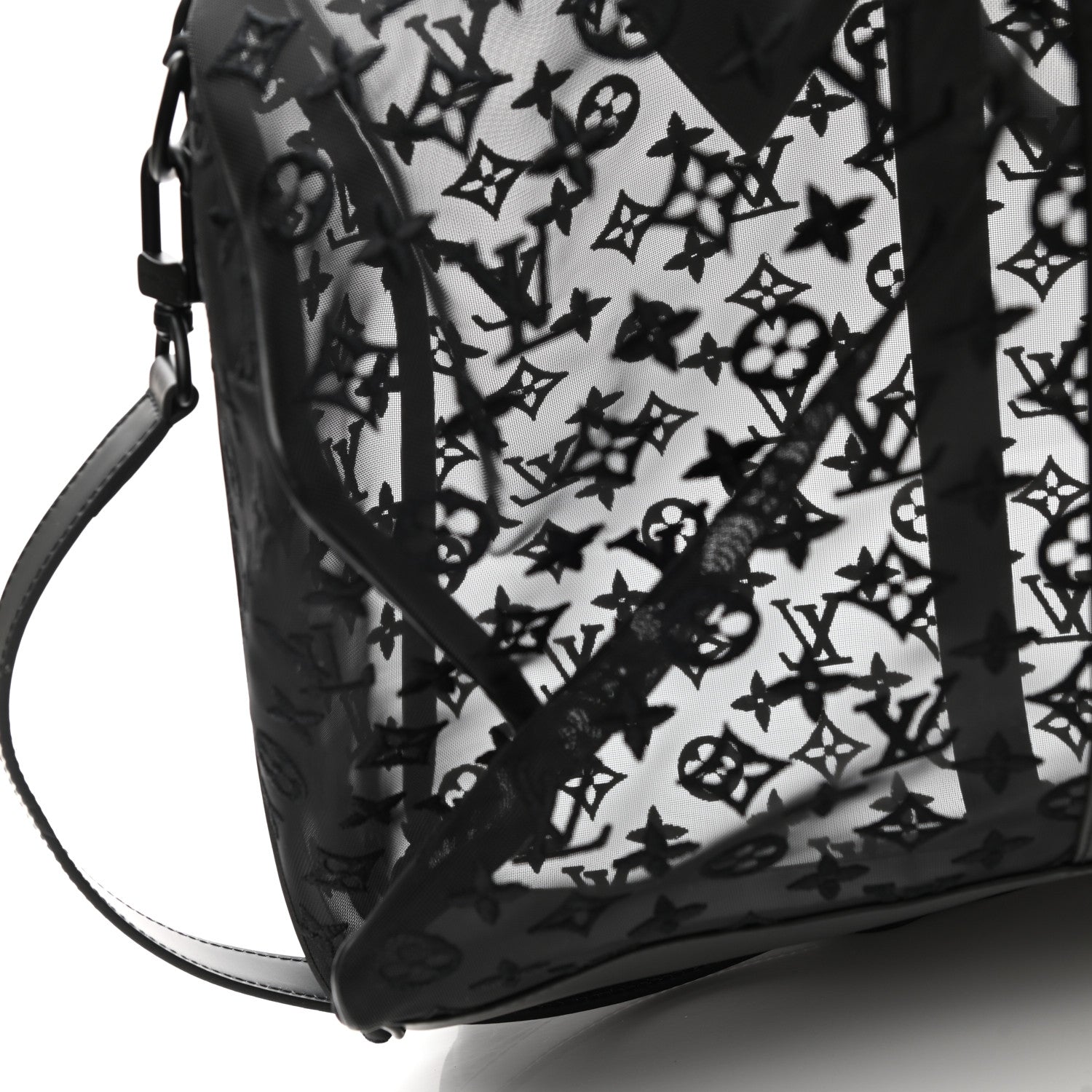 Louis Vuitton Monogram See Through Keepall Bandouliere 50 Black 12 of 14