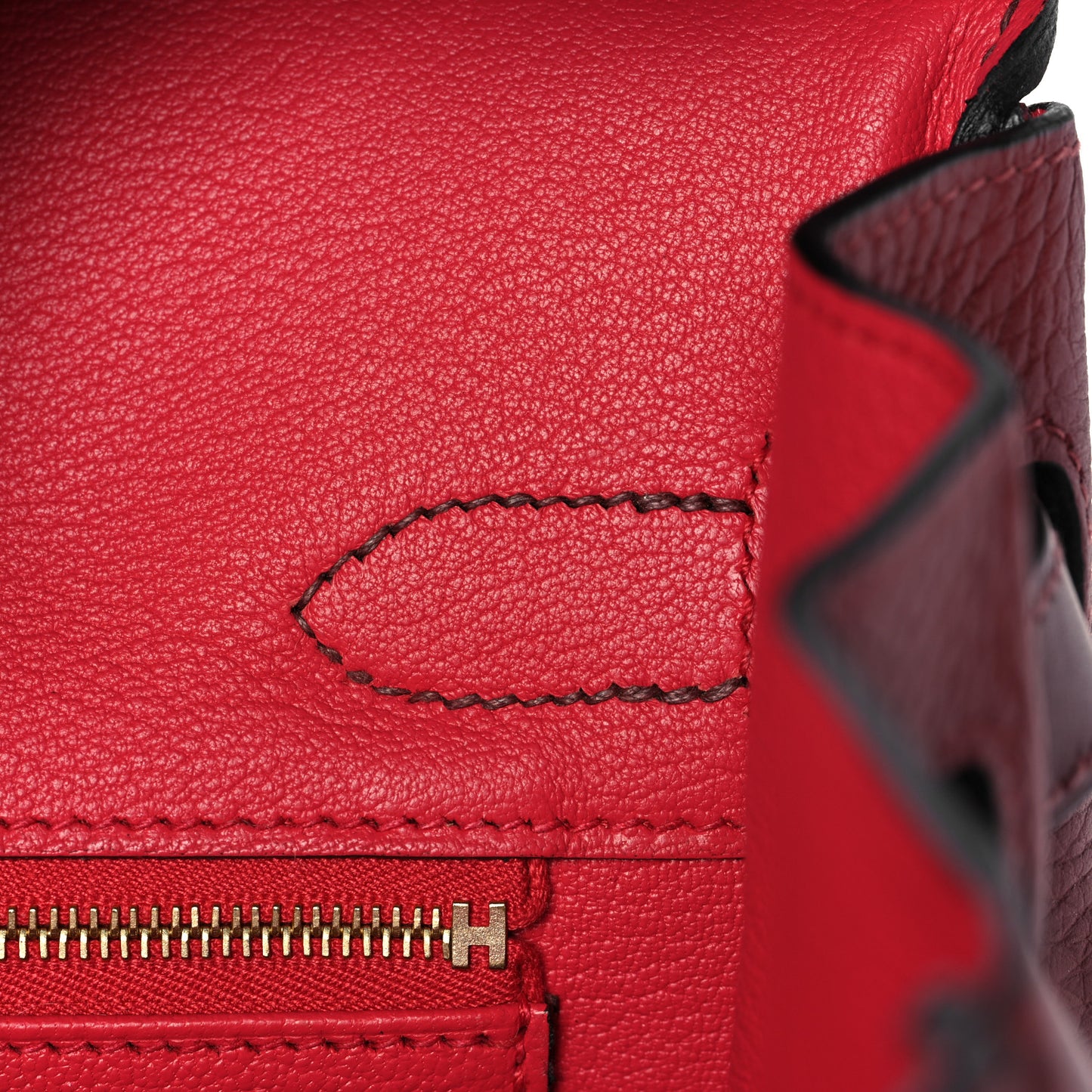 Taurillon Clemence Sombrero Birkin 30 Rouge H