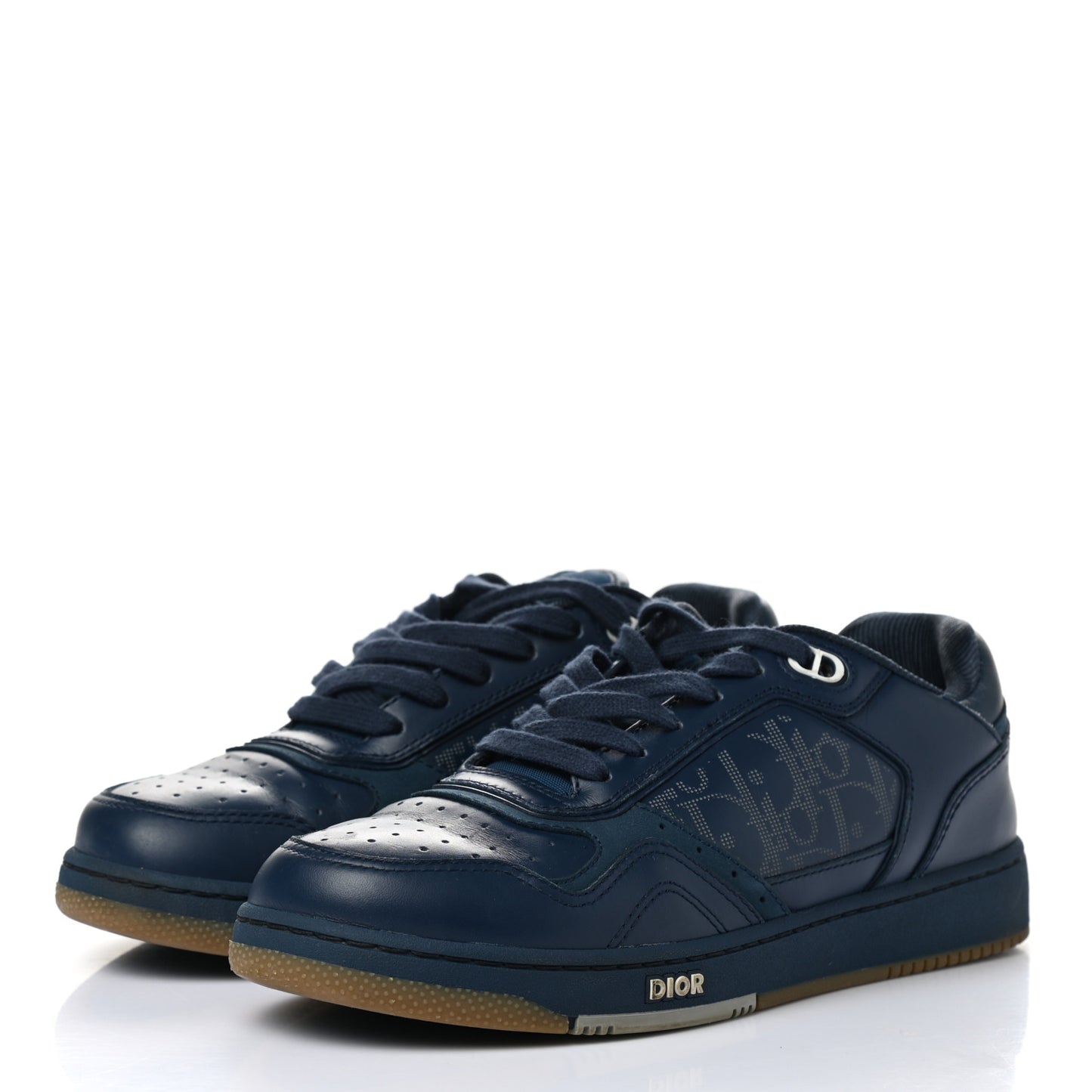 Smooth Calfskin Oblique Galaxy Mens B27 Low Top Sneakers 38 Blue Beige