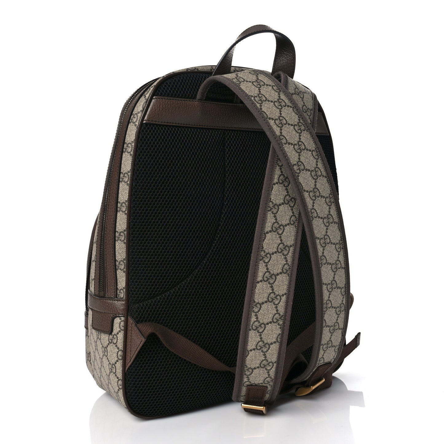GG Supreme Monogram Medium Ophidia Day Backpack Brown