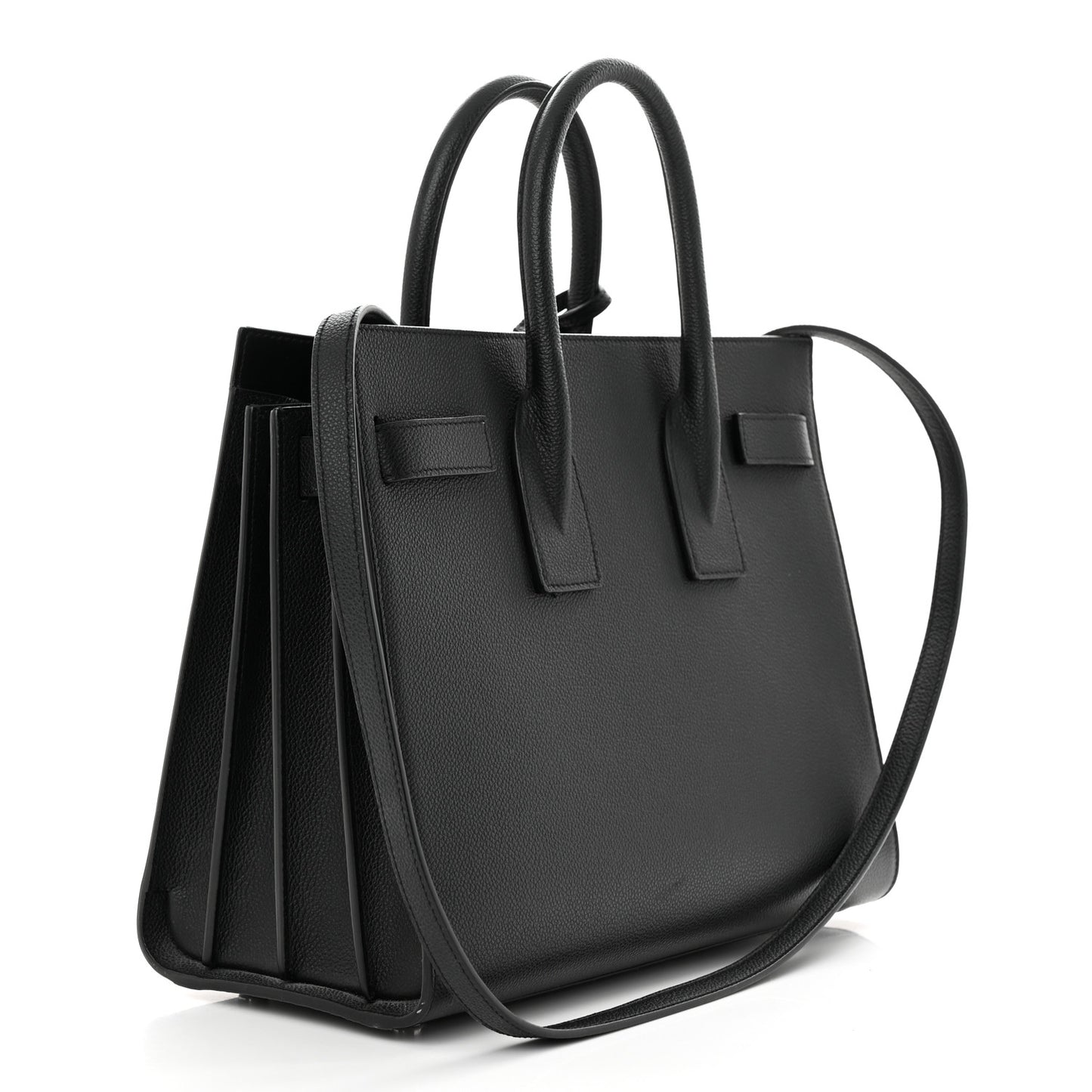 Grained Calfskin Small Sac De Jour Black
