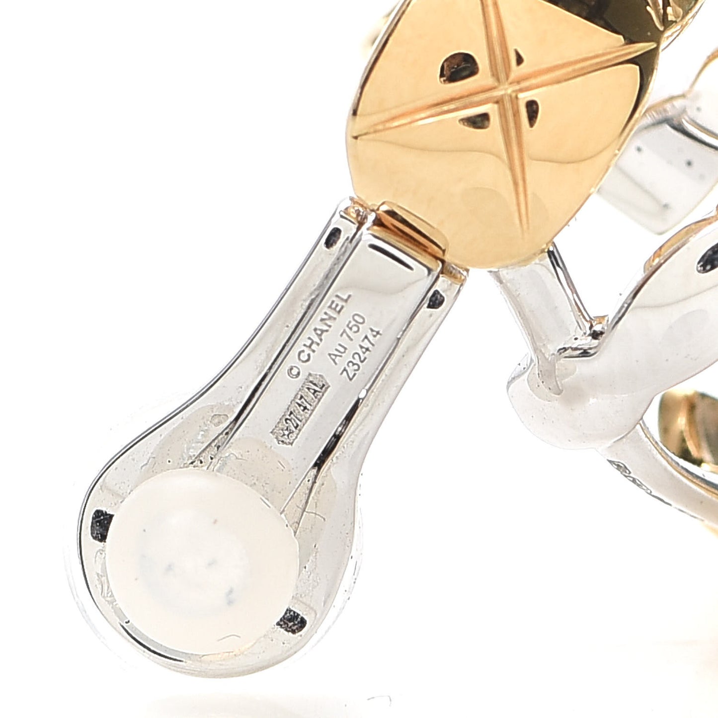 18K Yellow White Gold Diamond Coco Crush Earrings