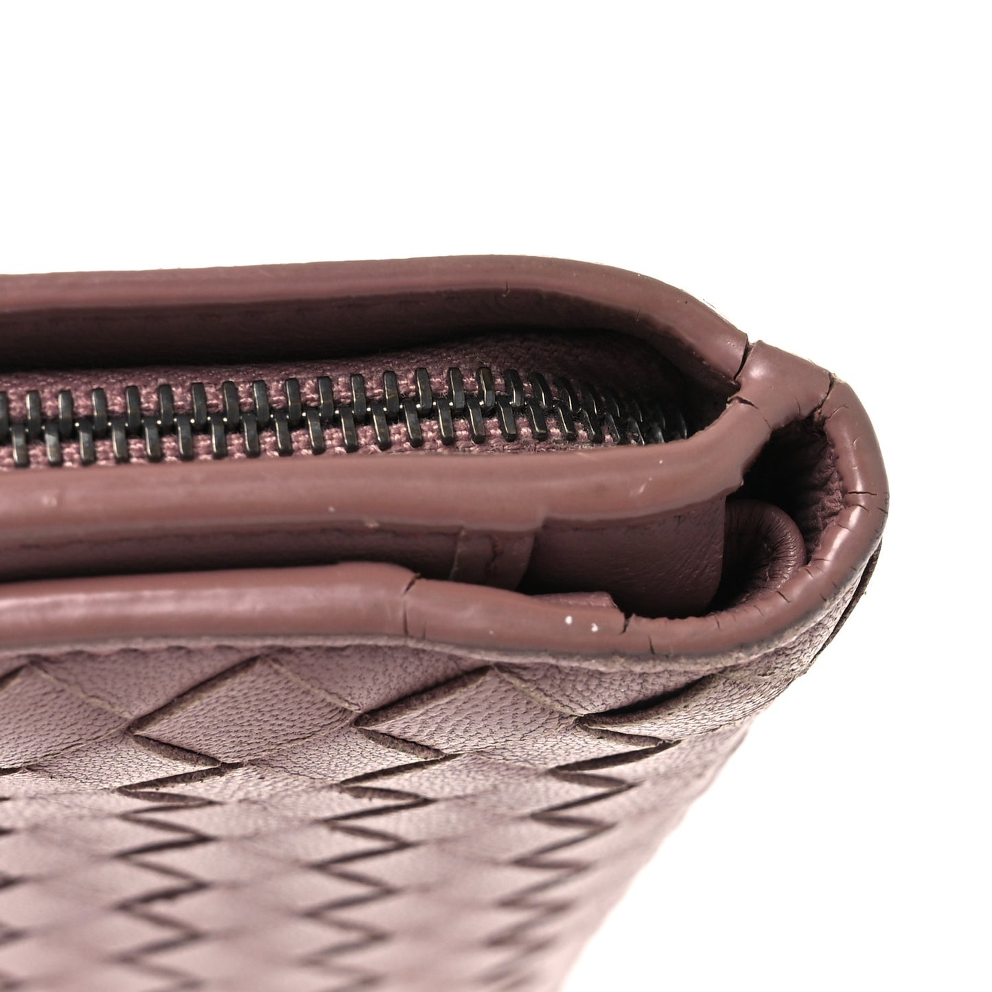 Nappa Intrecciato French Flap Wallet Mallow