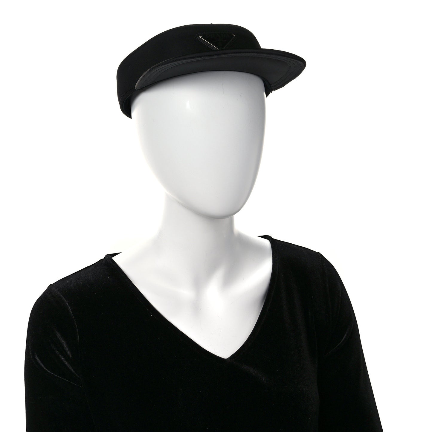 Re-Nylon Metal Triangle Logo Mens Visor L Black