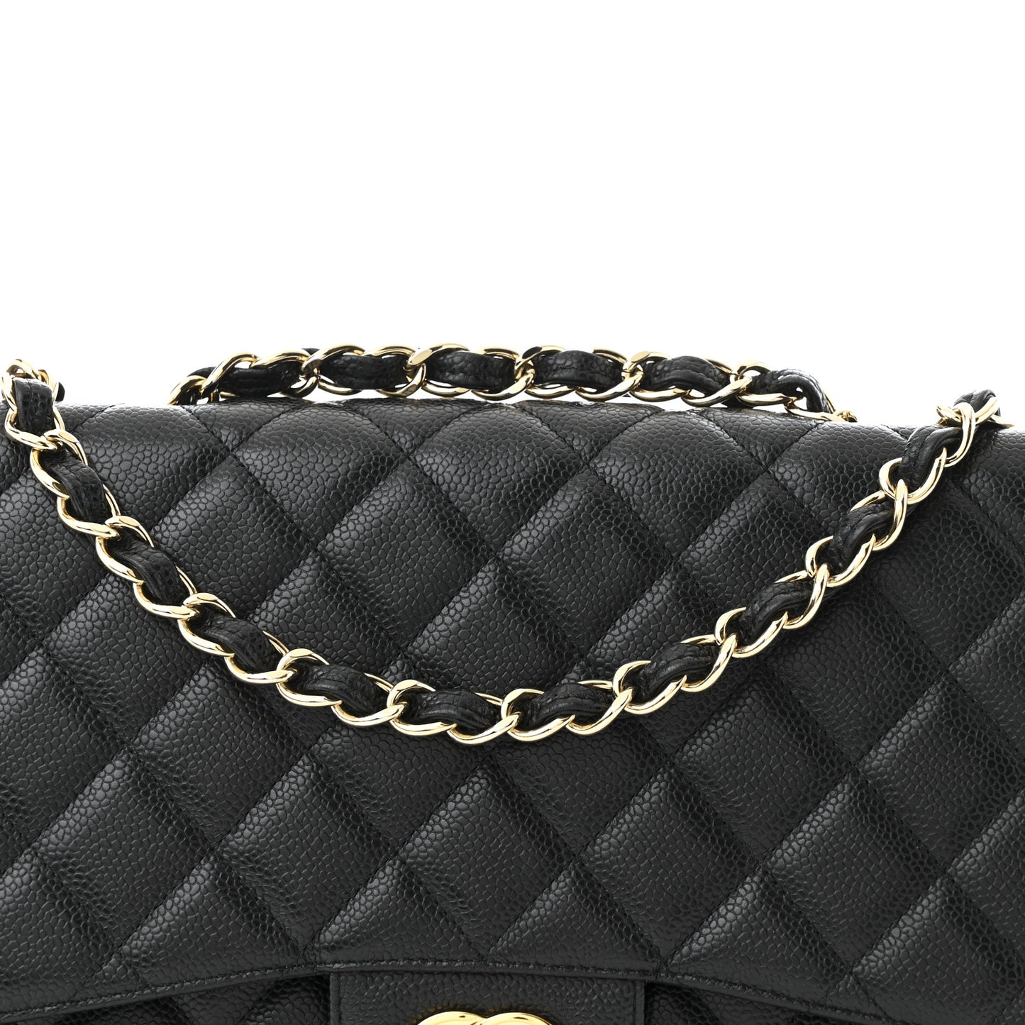 Caviar Quilted Jumbo Single Flap Black