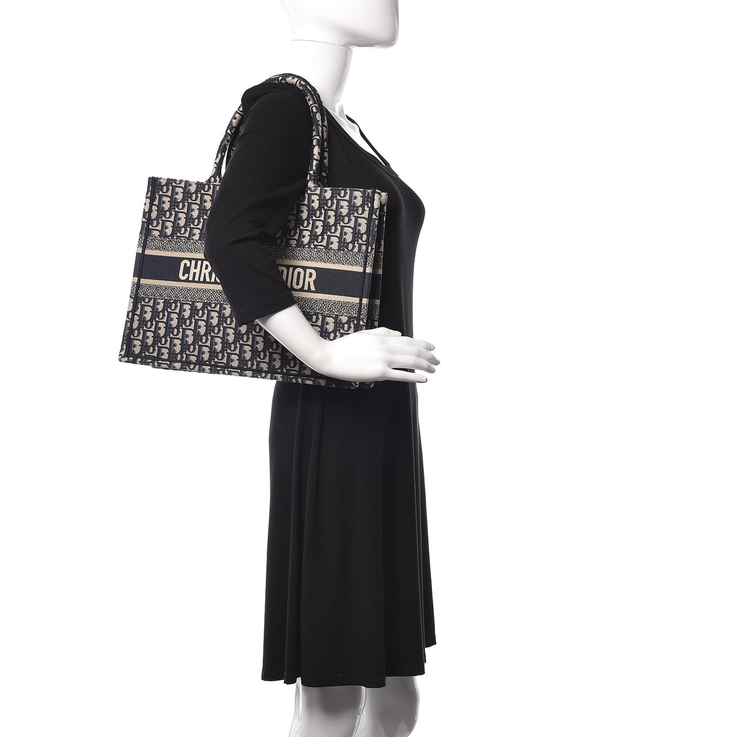 Oblique Large Book Tote Blue Multicolor