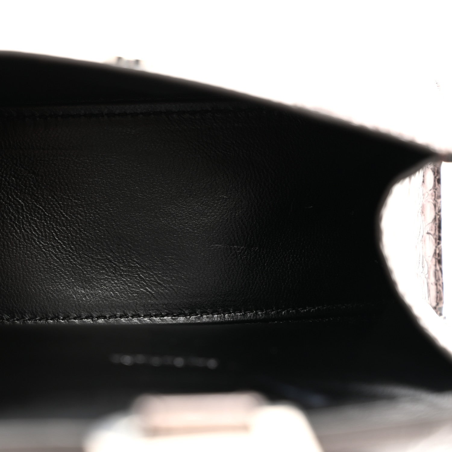 Balenciaga Metallic Shiny Calfskin Crocodile Embossed Hourglass Top Handle Bag XS Dark Bronze 5 of 11