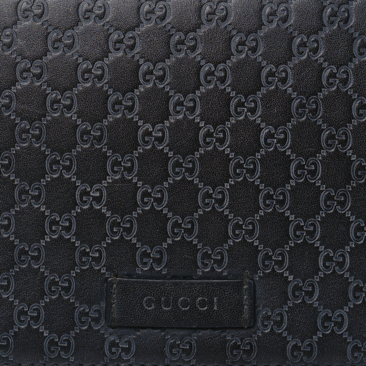 Microguccissima Crossbody Wallet Black