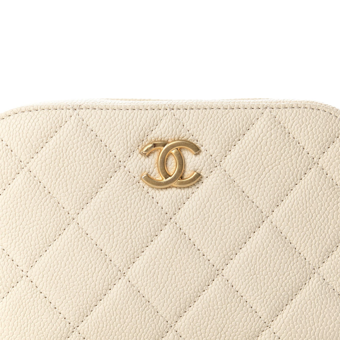 Caviar Quilted Flap Waist Bag White