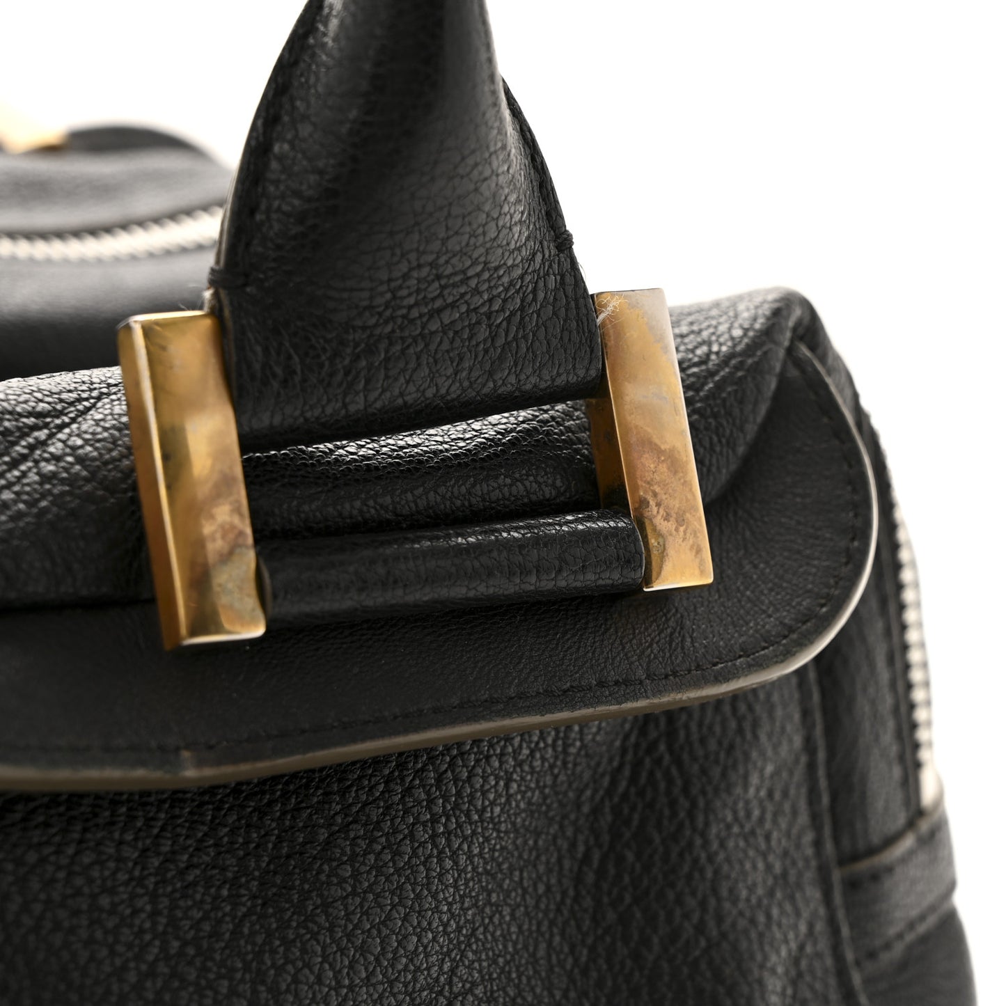 Goatskin Large Dalston Satchel Black
