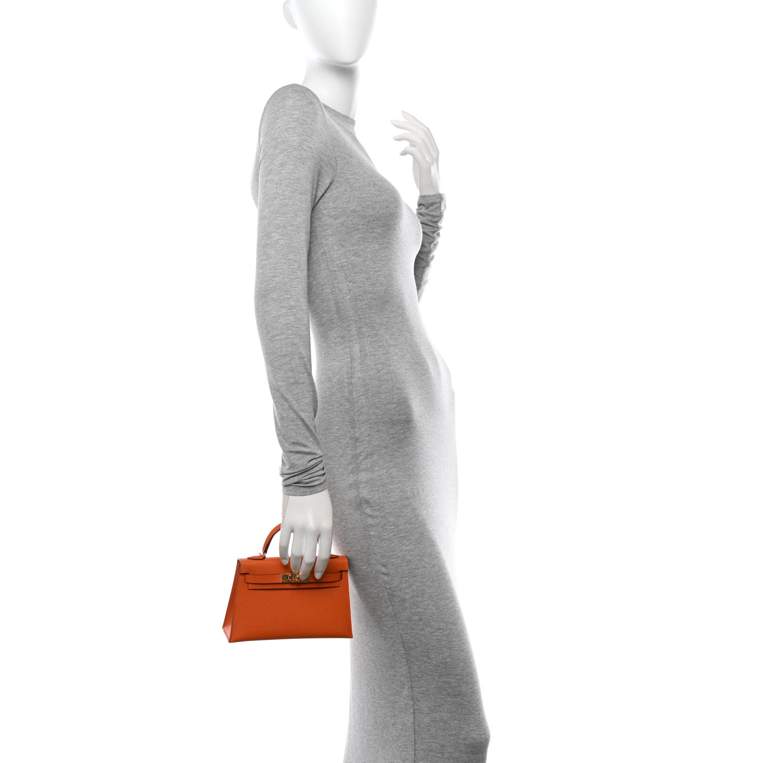 Hermes Epsom Mini Kelly Sellier 20 Orange 2 of 11