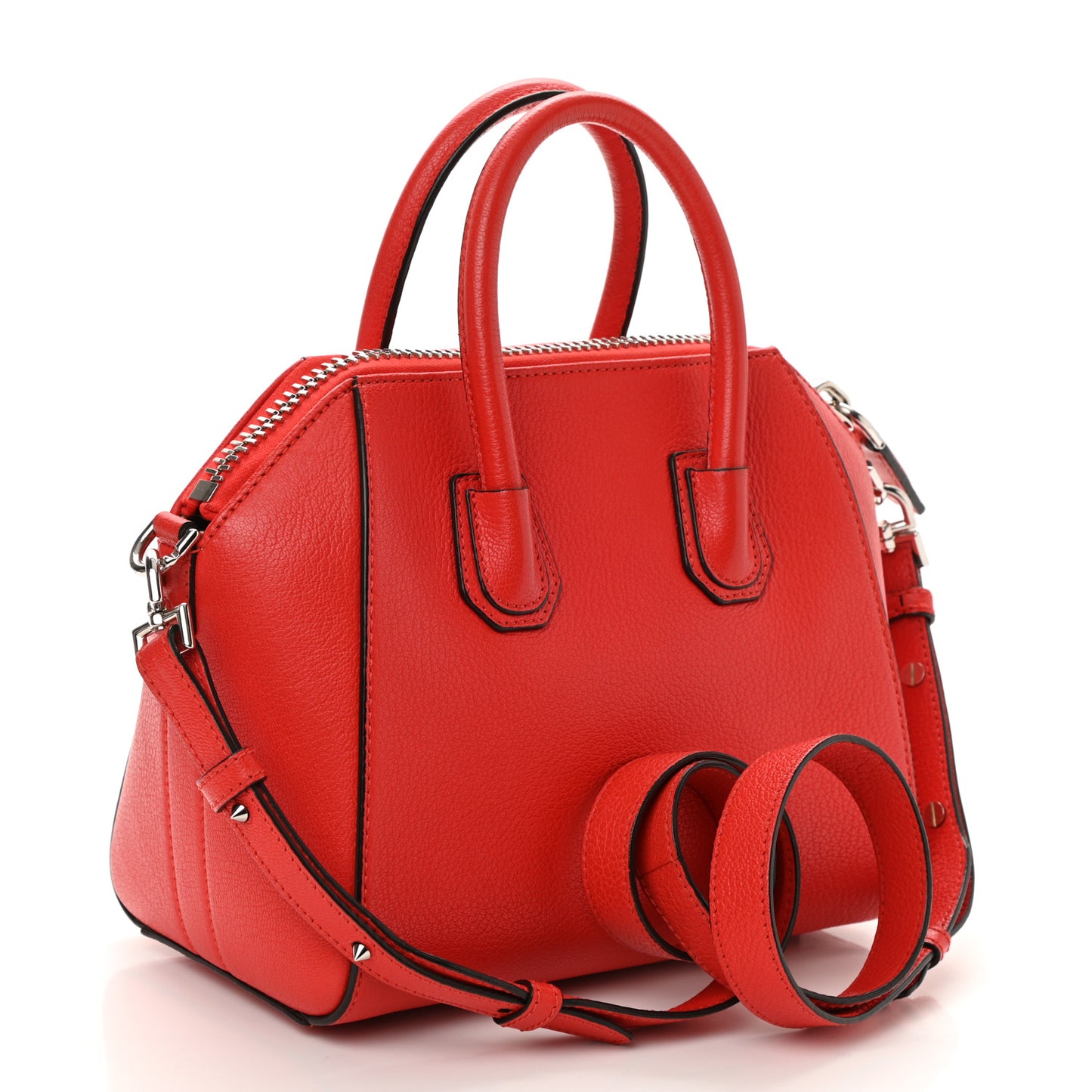 Sugar Goatskin Mini Antigona Pop Red