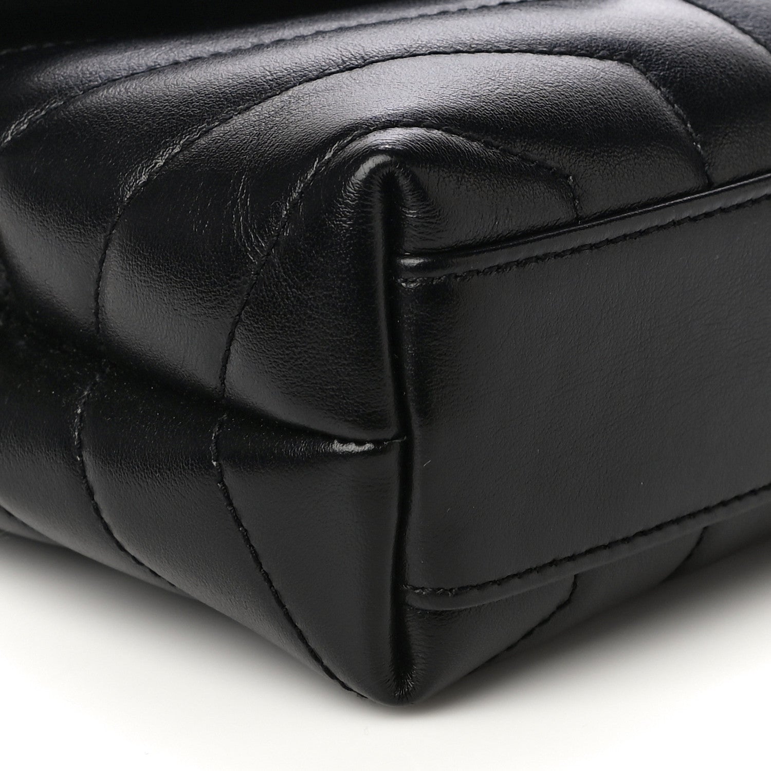 Saint Laurent Calfskin Y Quilted Monogram Toy Loulou Crossbody Bag Black 8 of 12