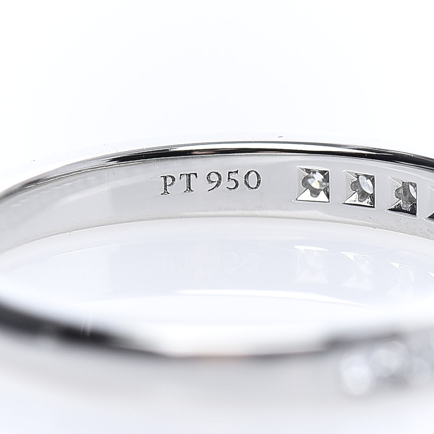 Platinum Diamond .17ctw Half Circle Wedding Band Ring 45 3.25