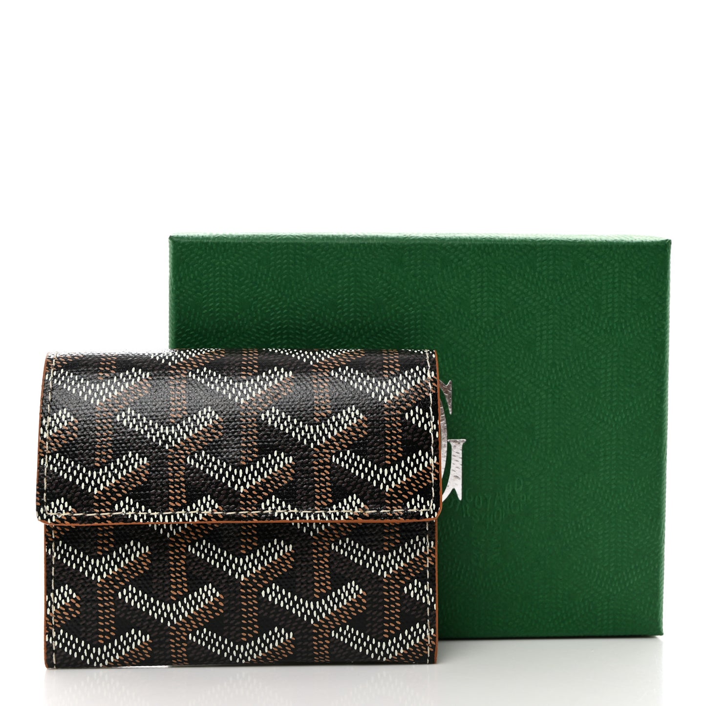 Goyardine Marigny Coin Purse Wallet Black Gold