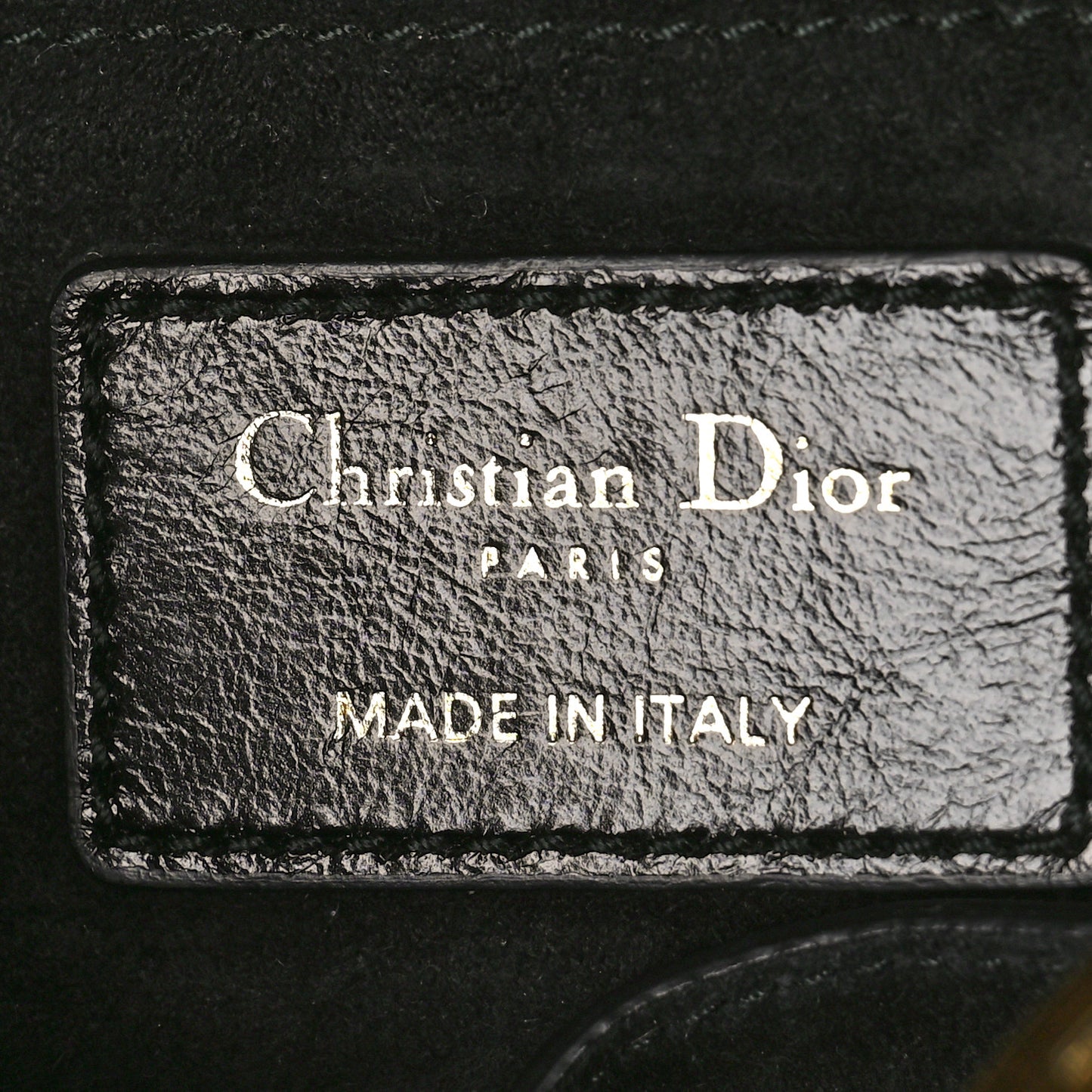 Crinkled Patent Cannage Small Lucky Badges My Lady Dior Black