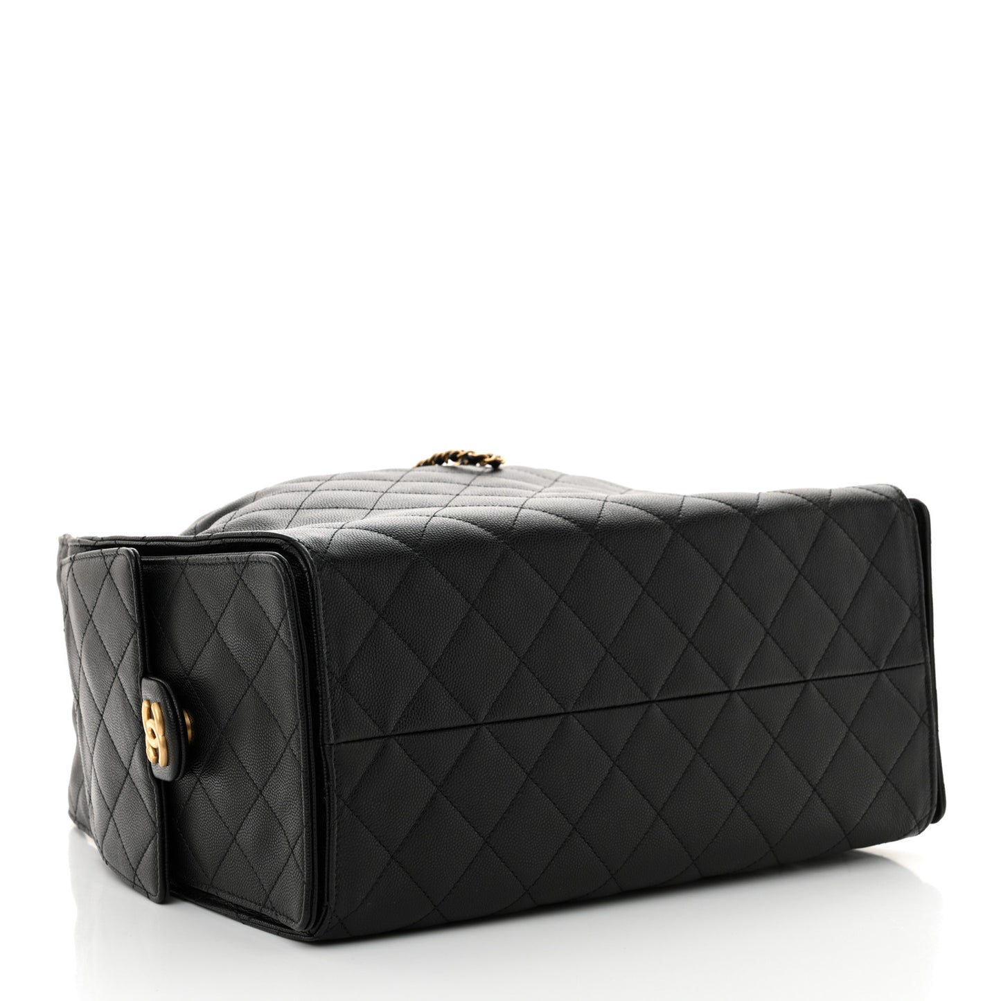 Caviar Quilted Medium Chanel 25 Handbag Black