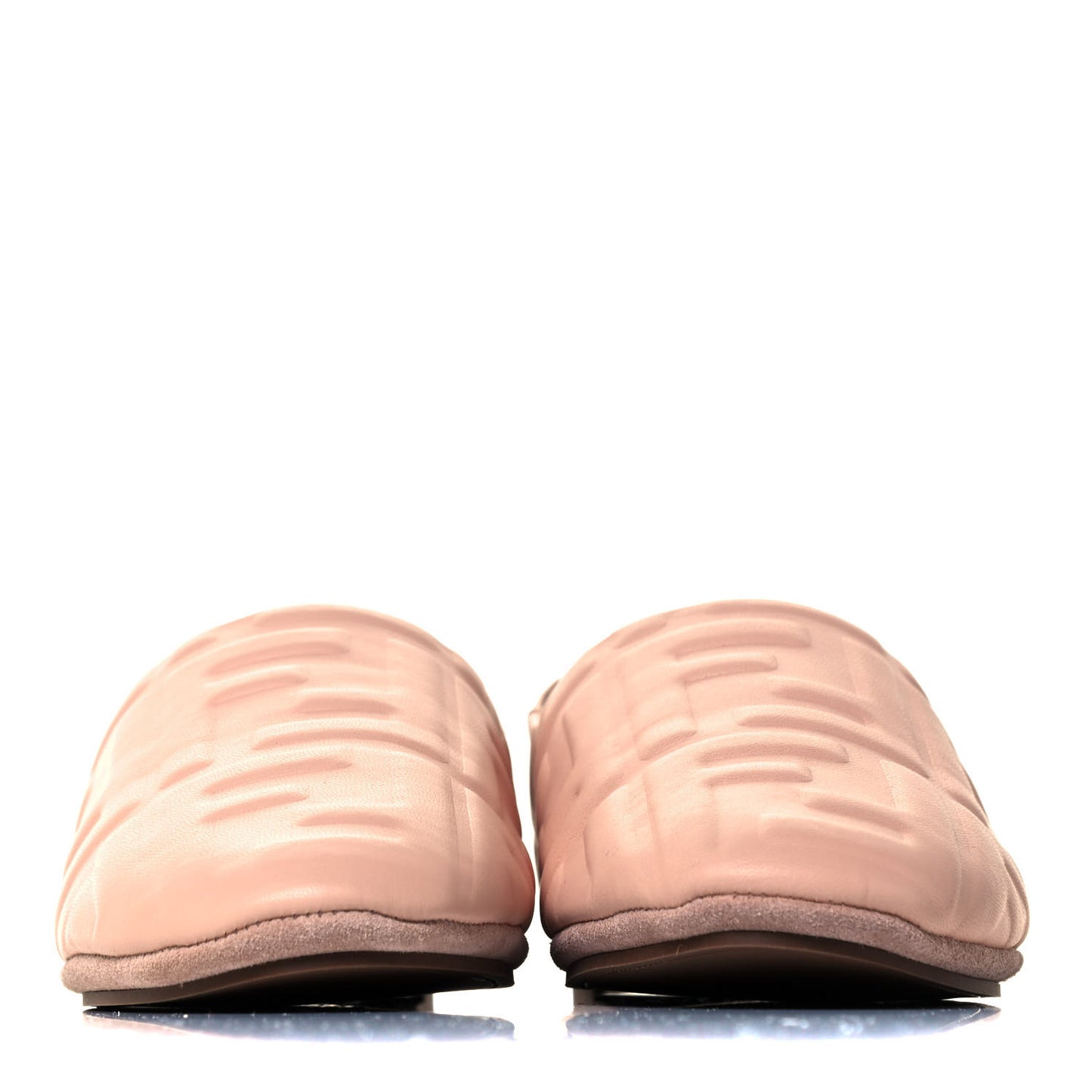 Nappa FF Embossed Slippers 36 Rosa Quarzo