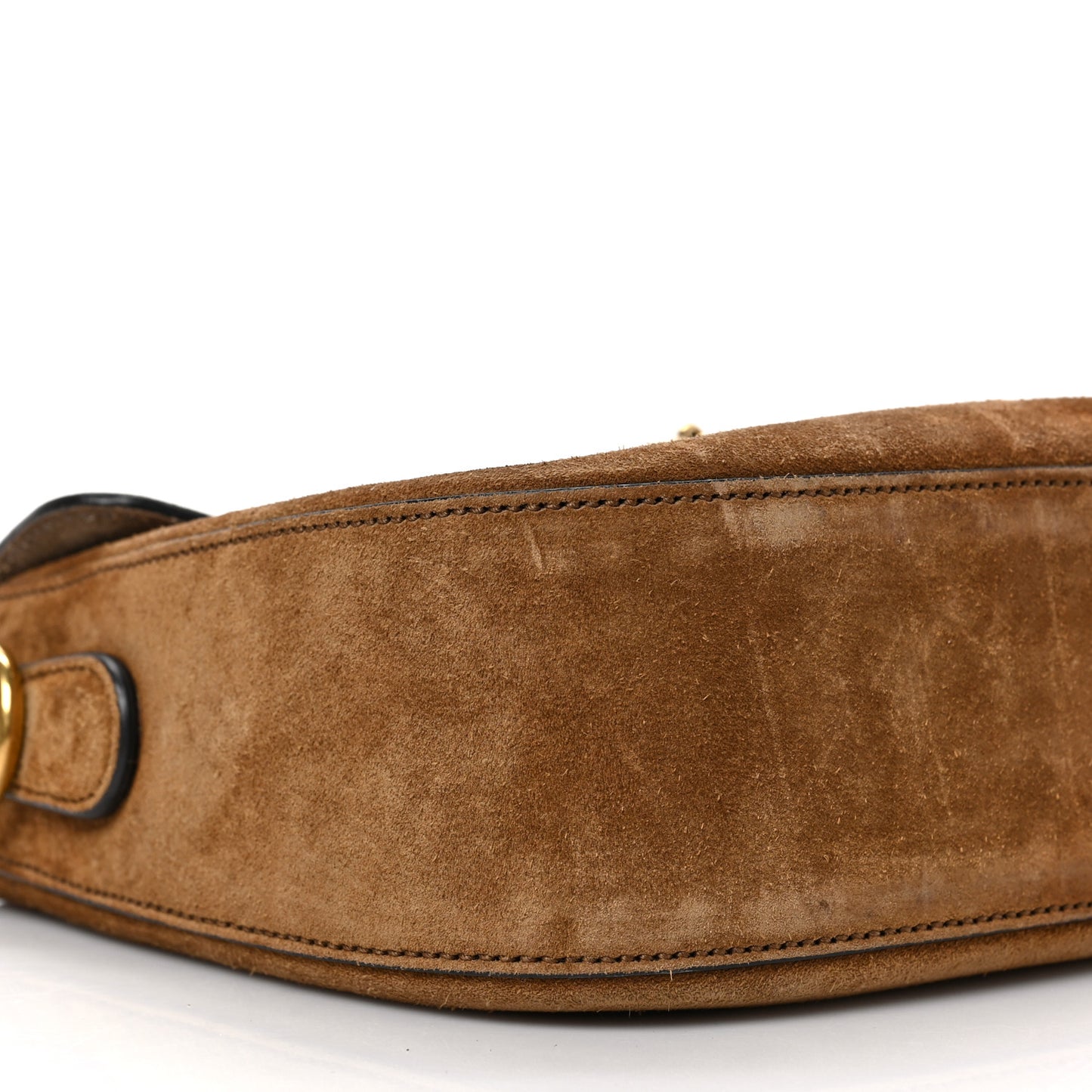 Suede Medium Lady Web Shoulder Bag New Marron