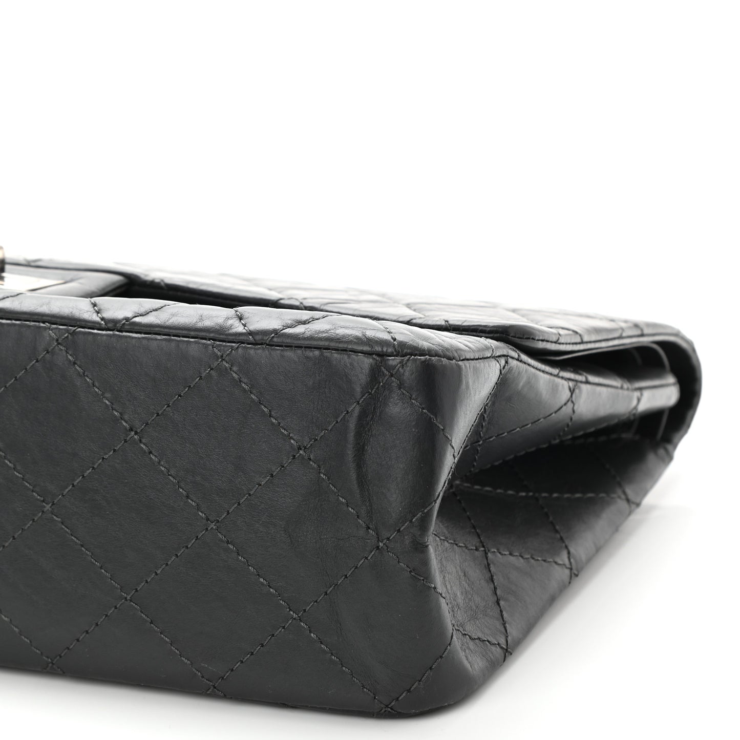 Aged Calfskin Quilted 2.55 Reissue 227 Flap Grey