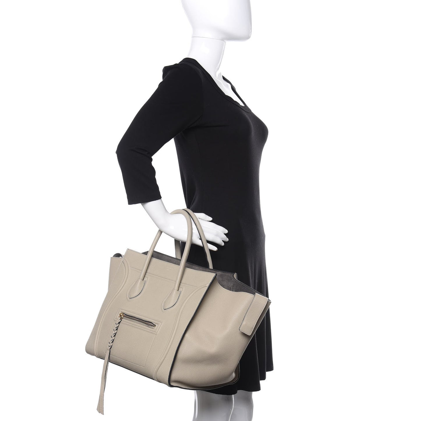 Baby Grained Calfskin Medium Phantom Luggage Quartz