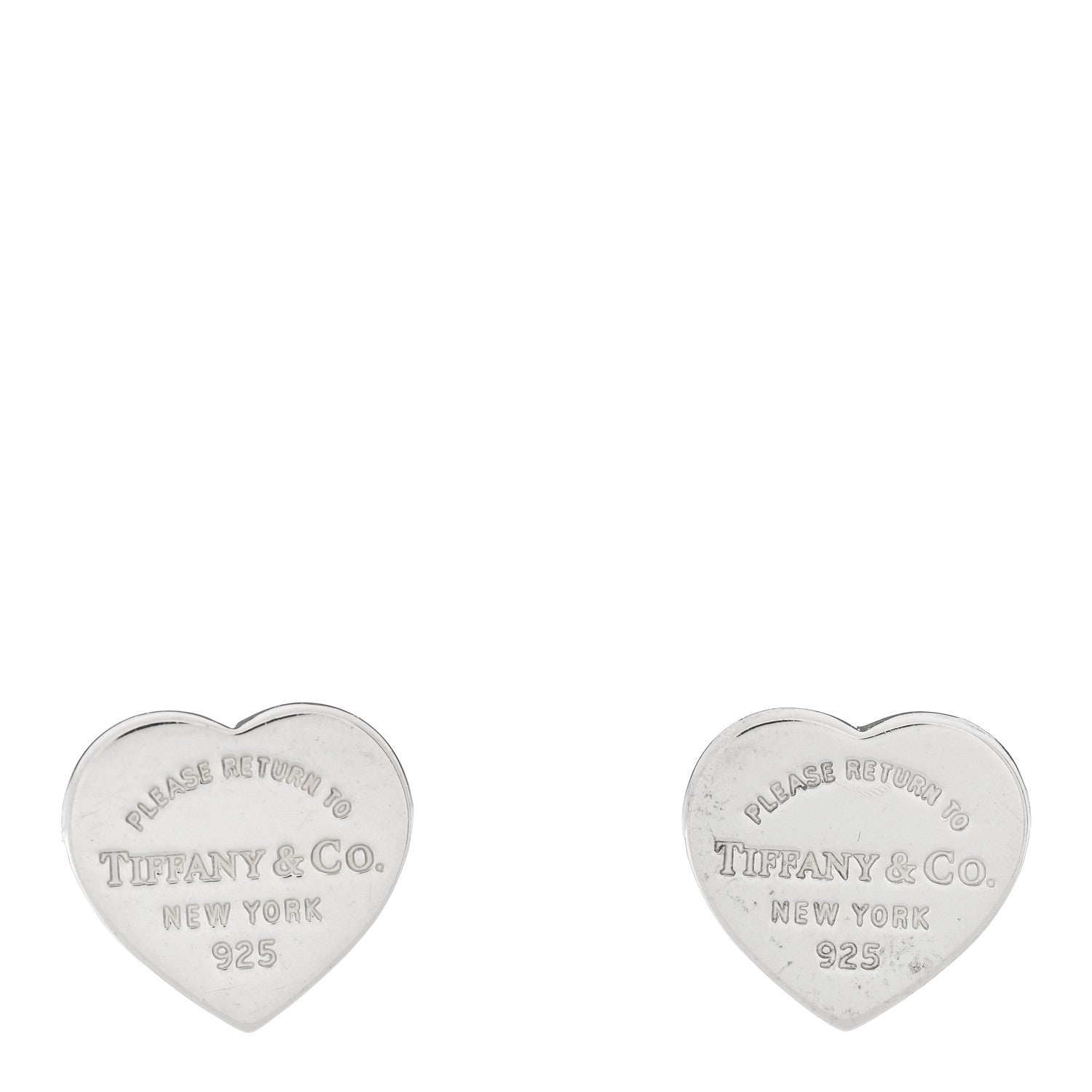 Tiffany Sterling Silver Return to Tiffany Heart Tag Earrings 1 of 4