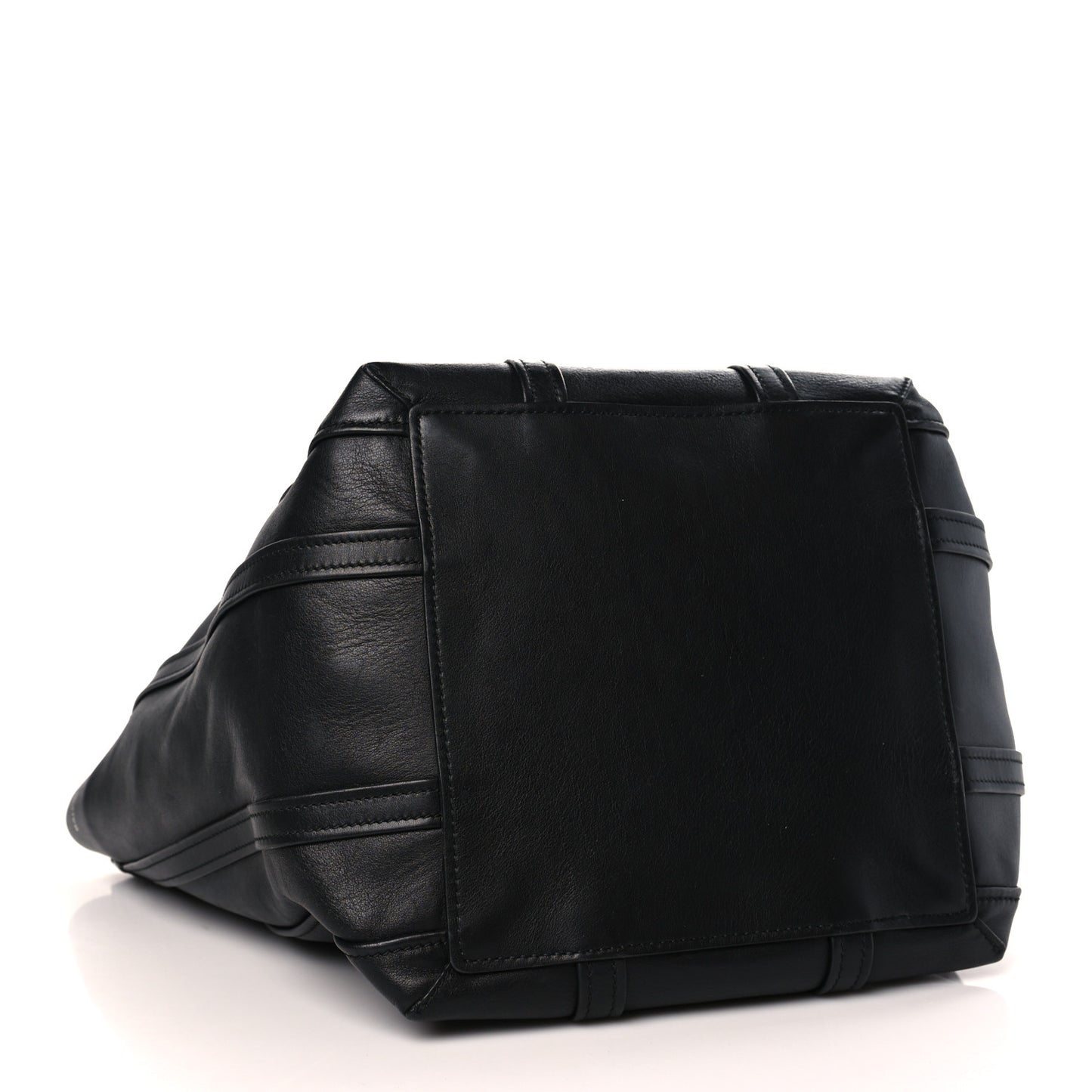 Calfskin Large Laundry Cabas Tote Black