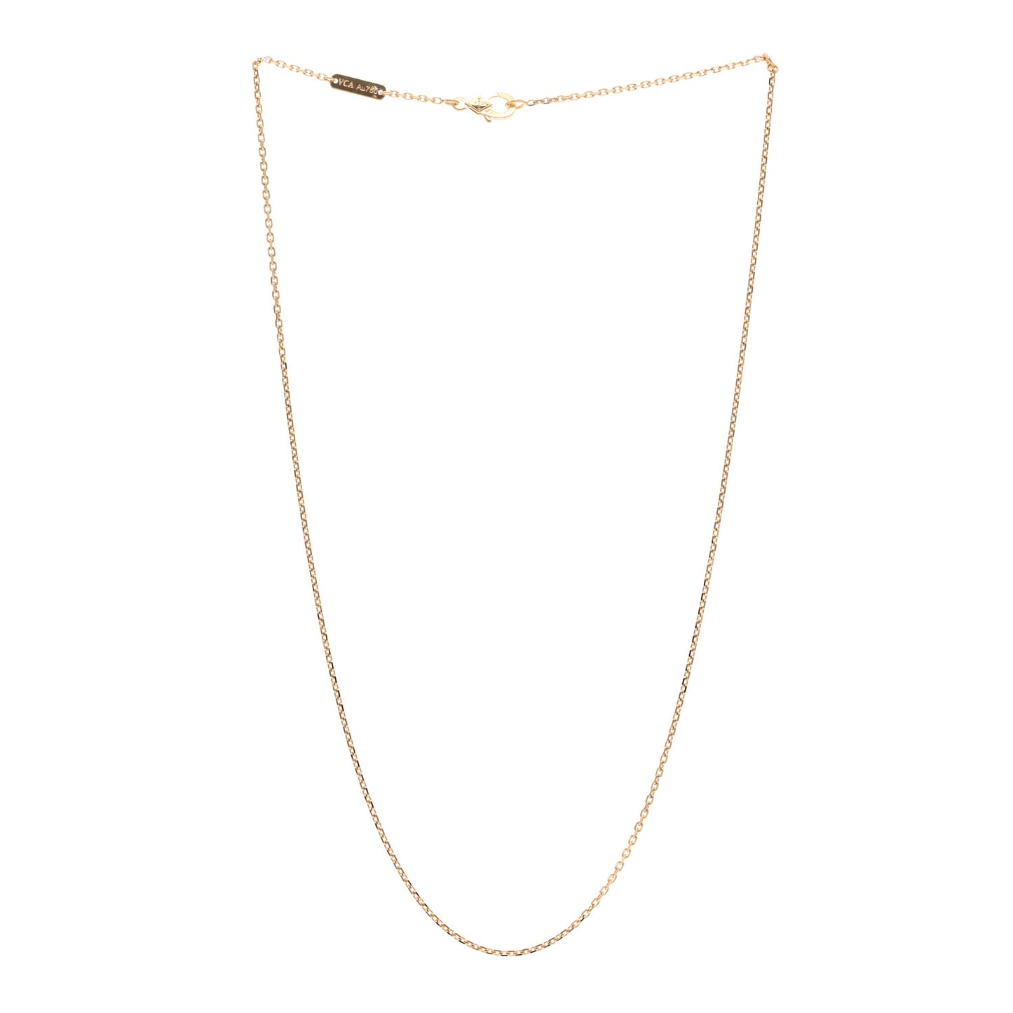 VAN CLEEF & ARPELS 18K Yellow Gold Trace Chain Necklace