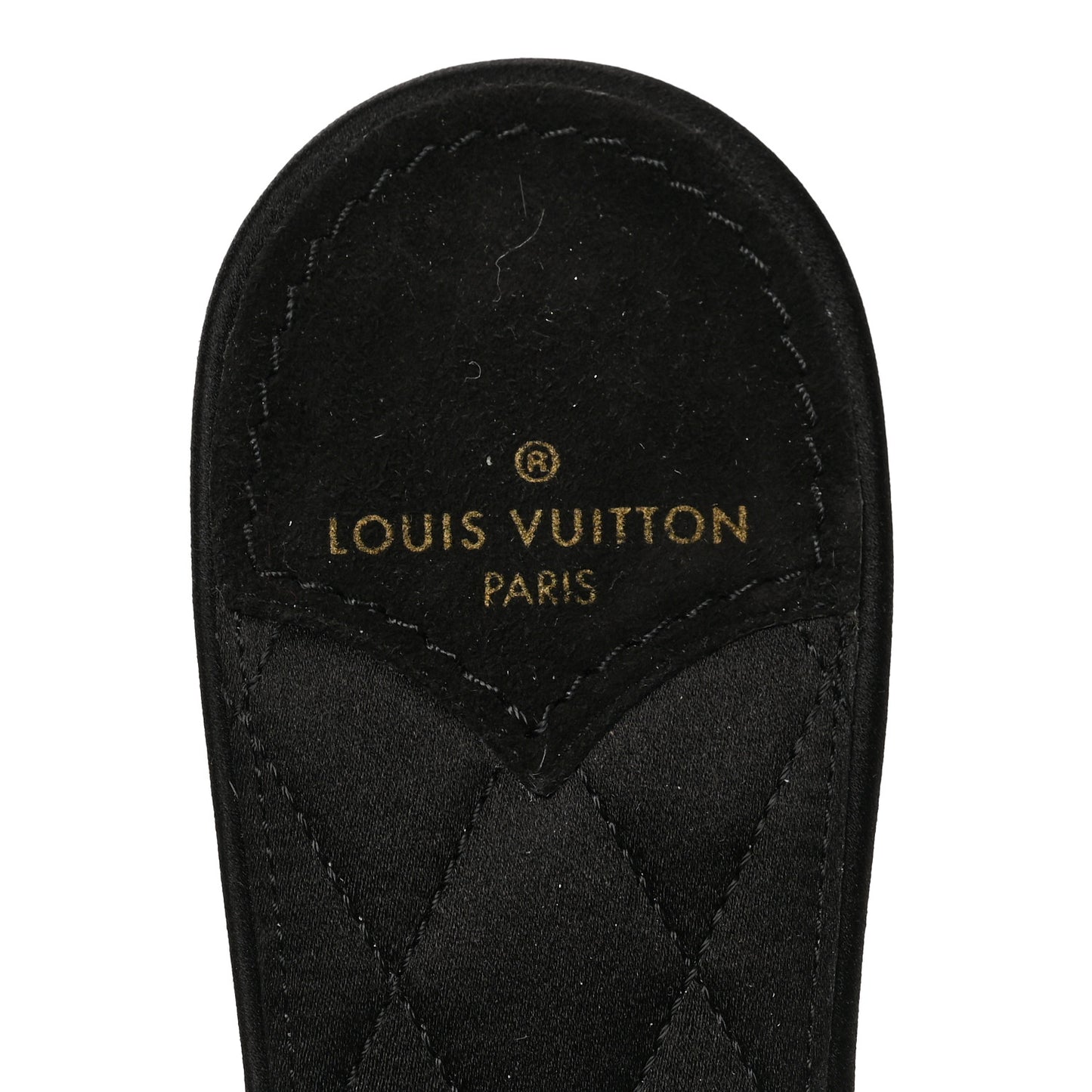 Fur Crystal LV Marilyn Flat Mule 36 Black