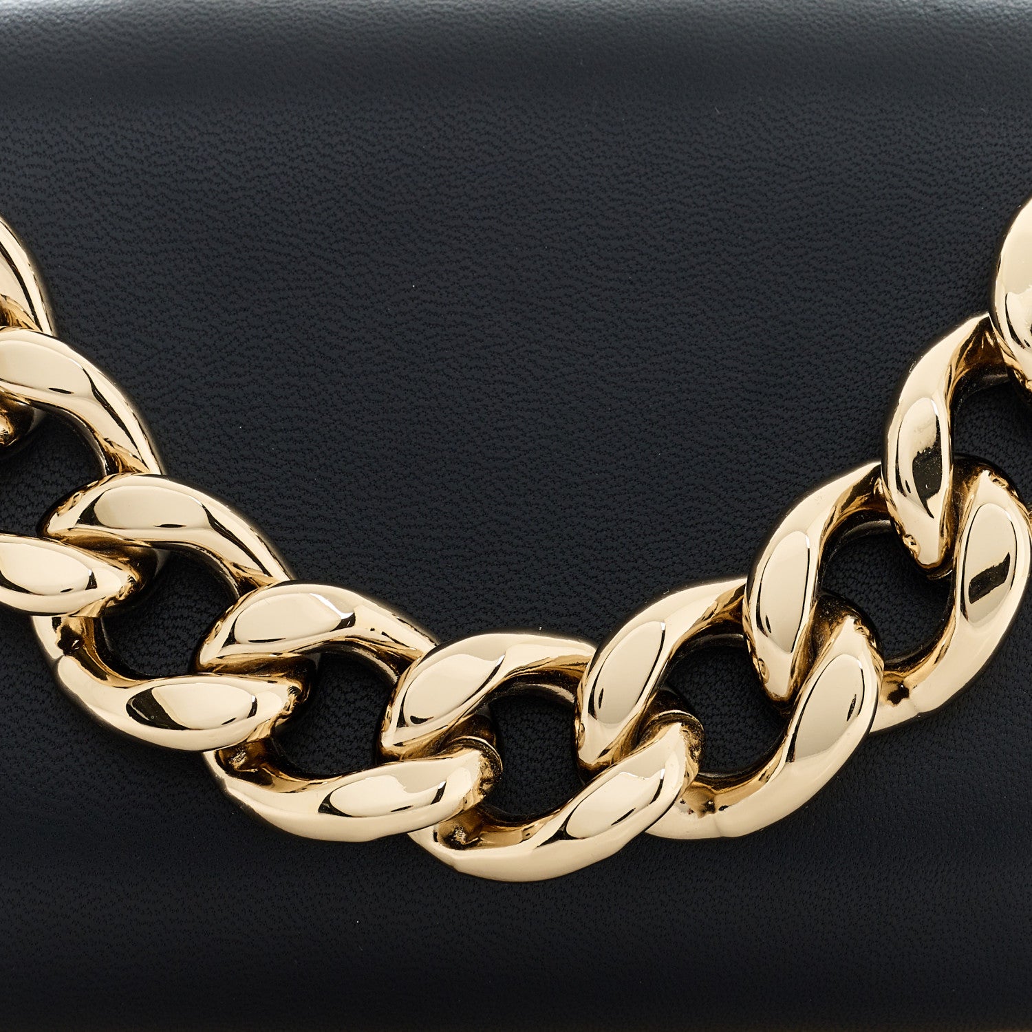 Alexander McQueen Lambskin Knuckle Box Chain Link Clutch Black 8 of 10
