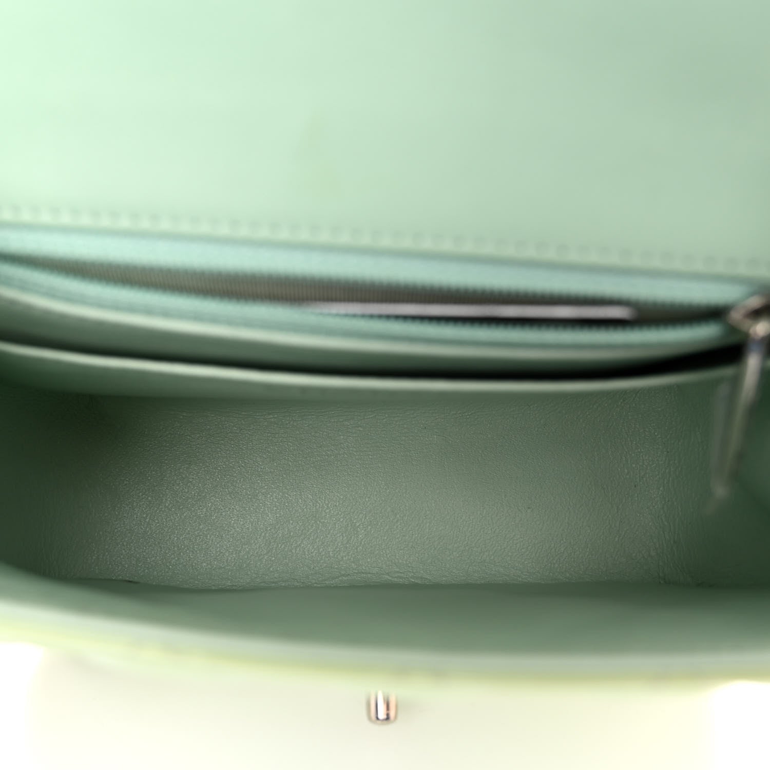 Chanel Patent Calfskin Quilted Mini Square Flap Light Green 5 of 12