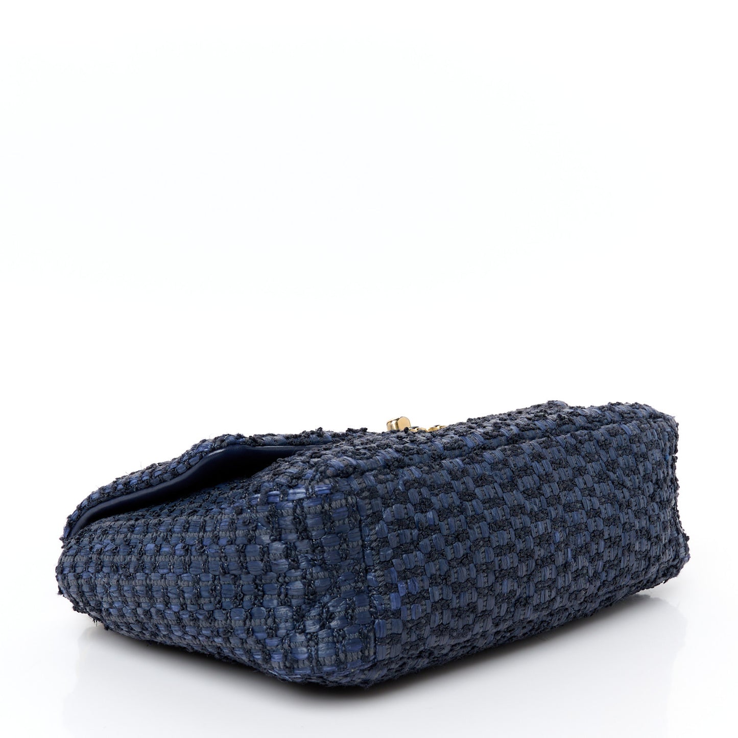 Raffia Tweed Quilted Medium Chanel 19 Flap Navy