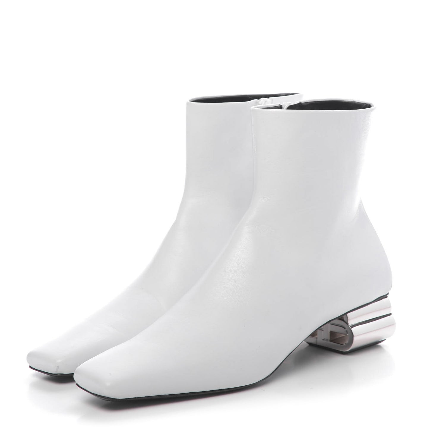 Sheepskin Typo Ankle Booties 36.5 White