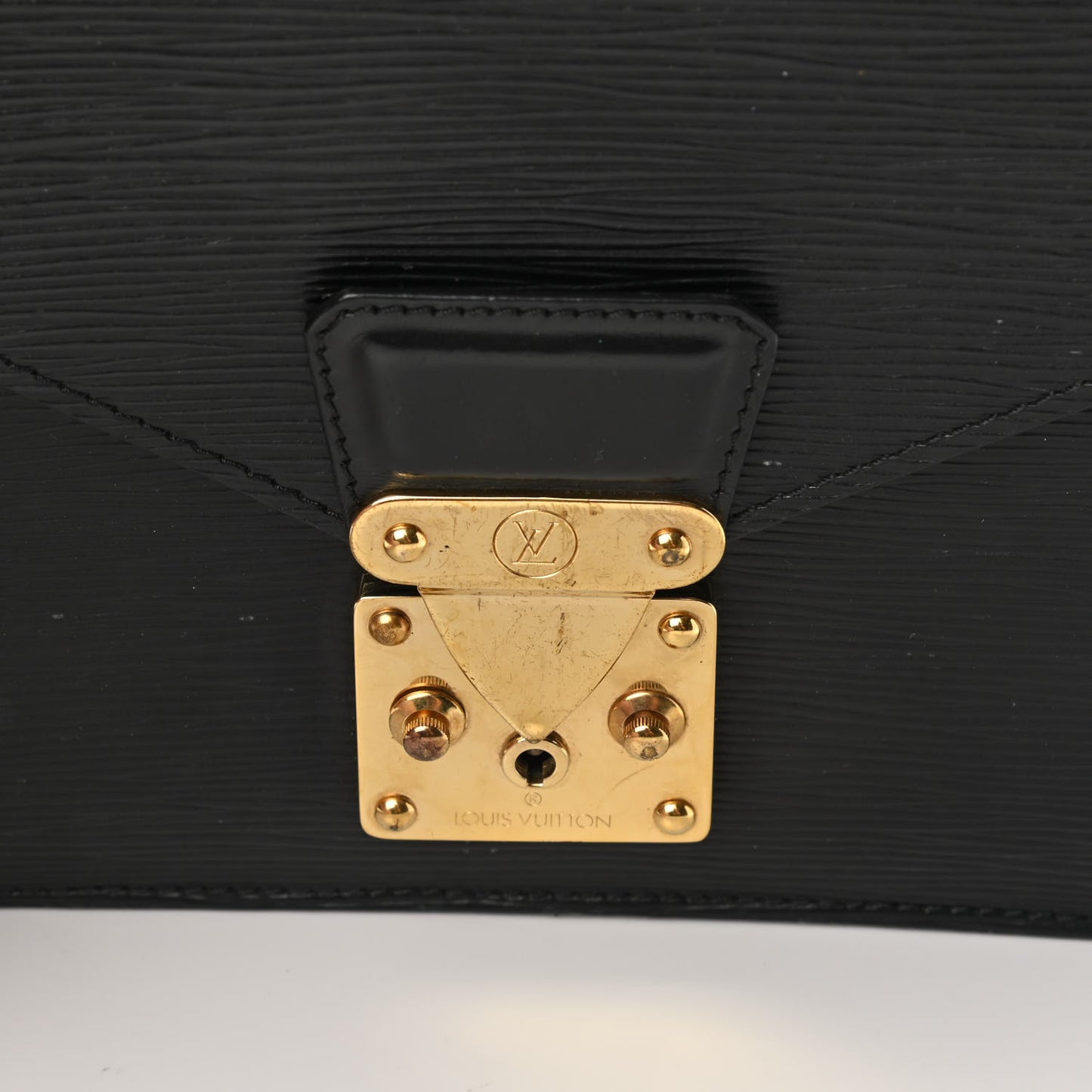 Epi Pochette Sellier Dragonne Clutch Black