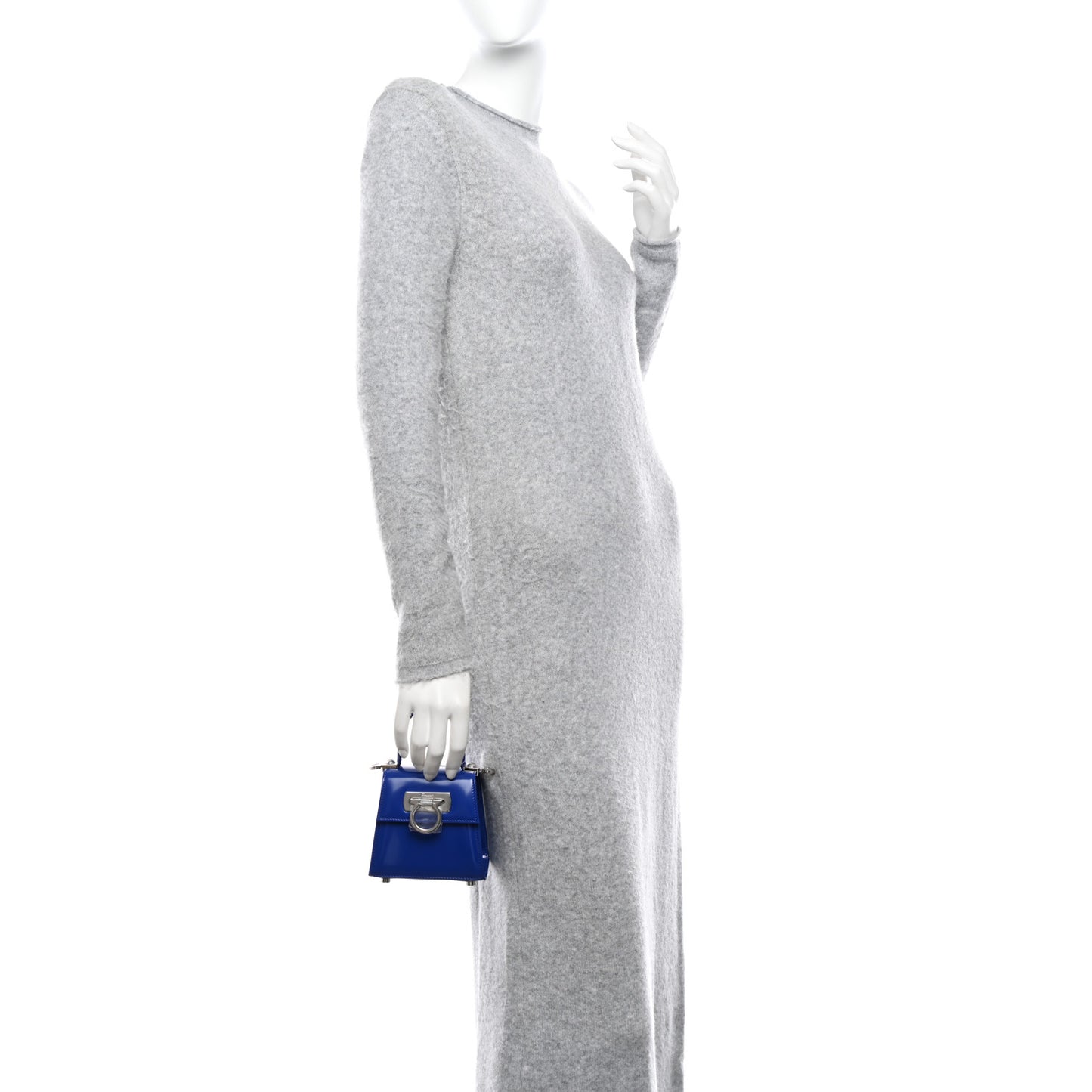 Brushed Calfskin Micro Iconic Top Handle Bag Lapis Lazuli