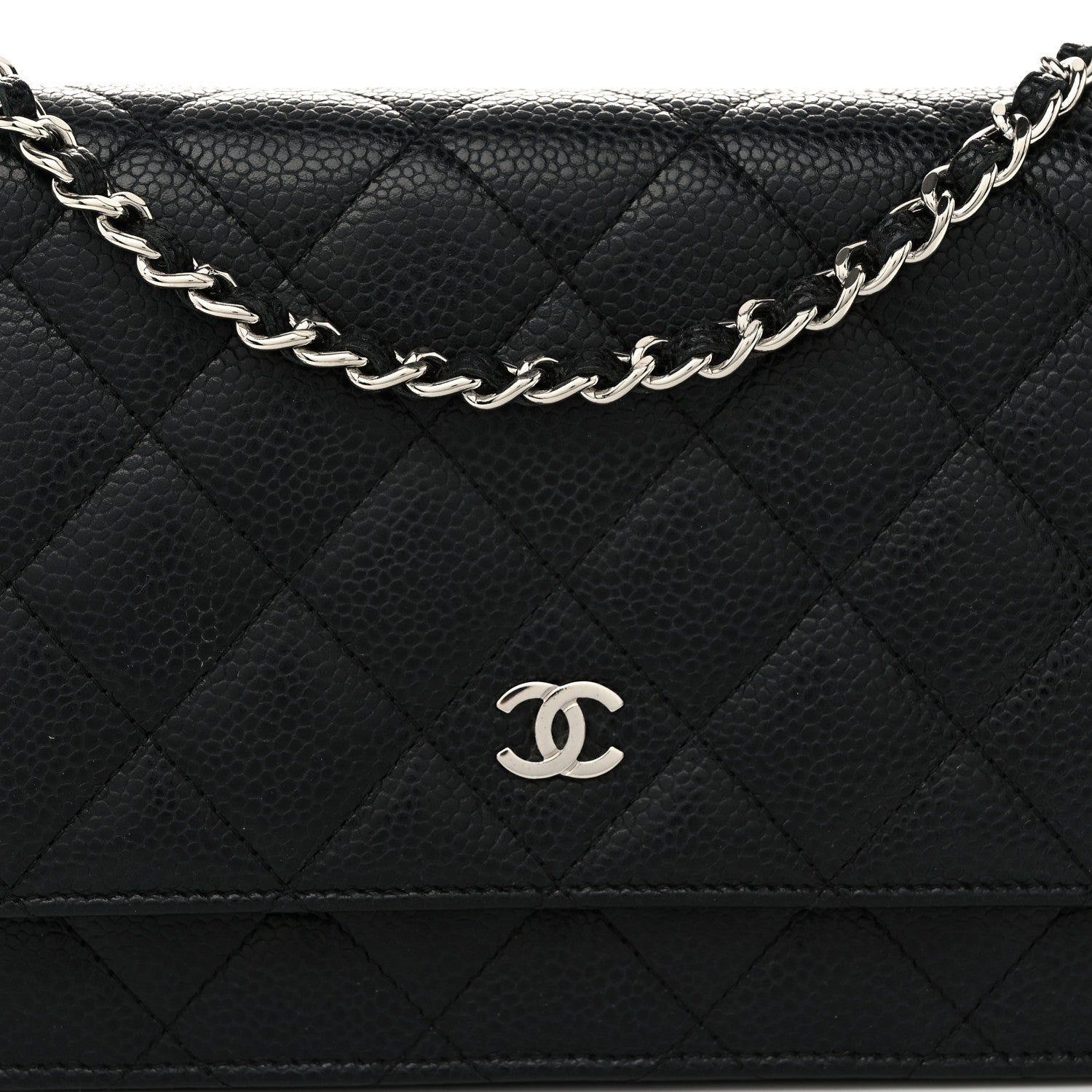 Chanel Caviar Quilted Wallet on Chain WOC Black 9 of 13