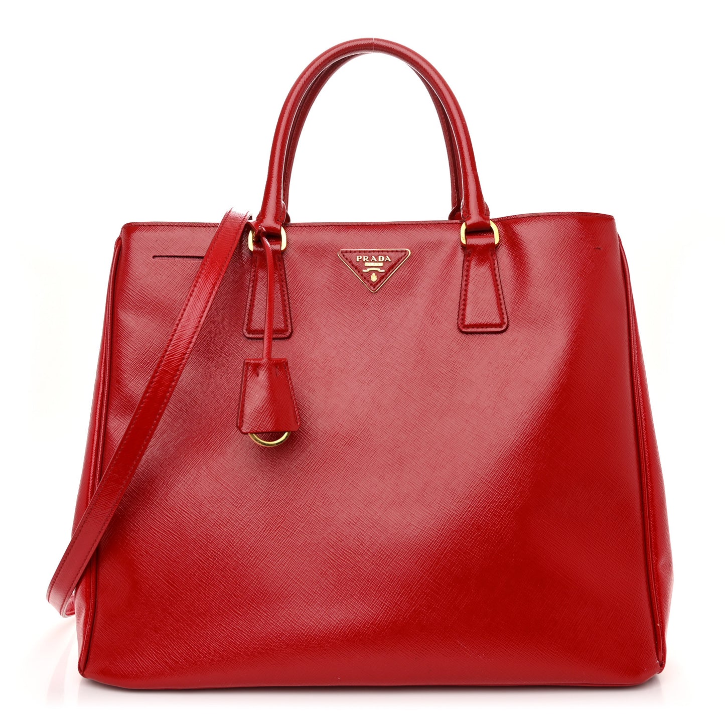 Saffiano Vernice Large Tote Rosso