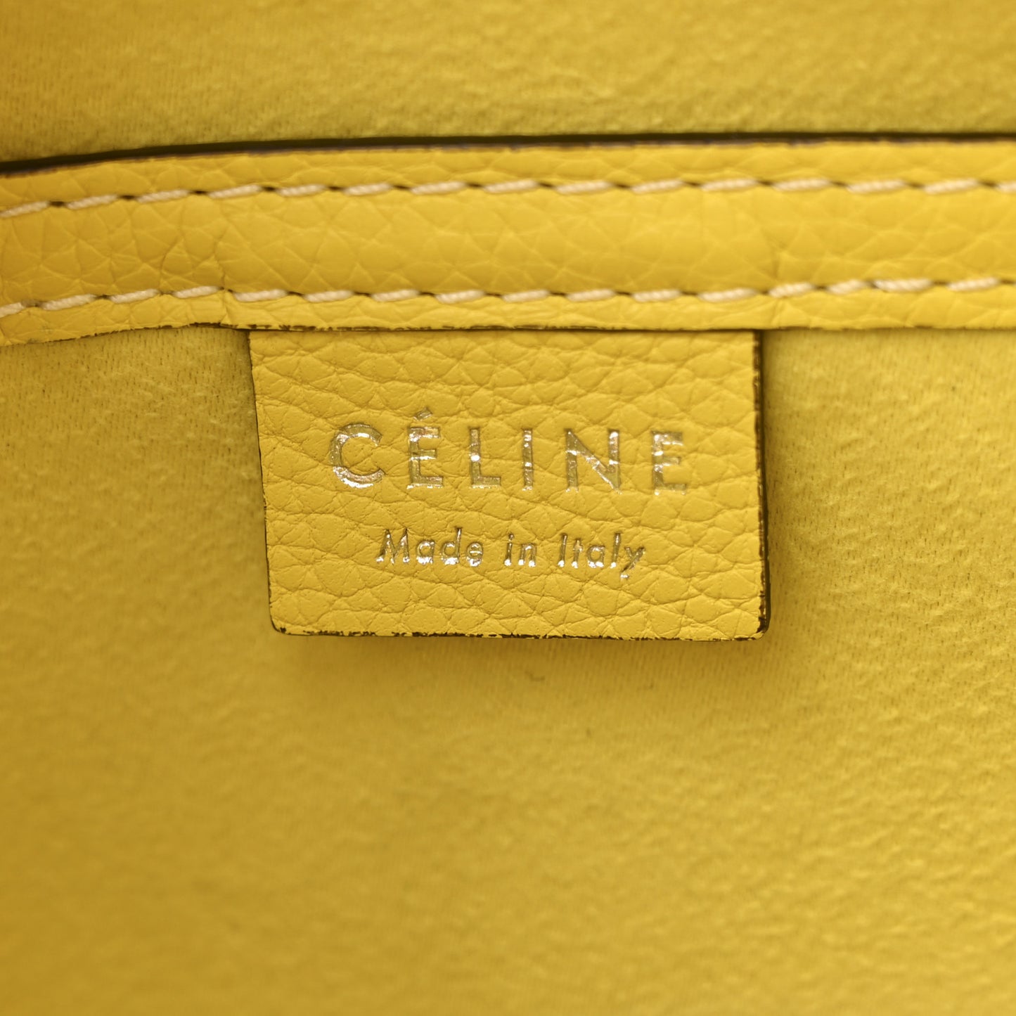 Drummed Calfskin Nano Luggage Citron