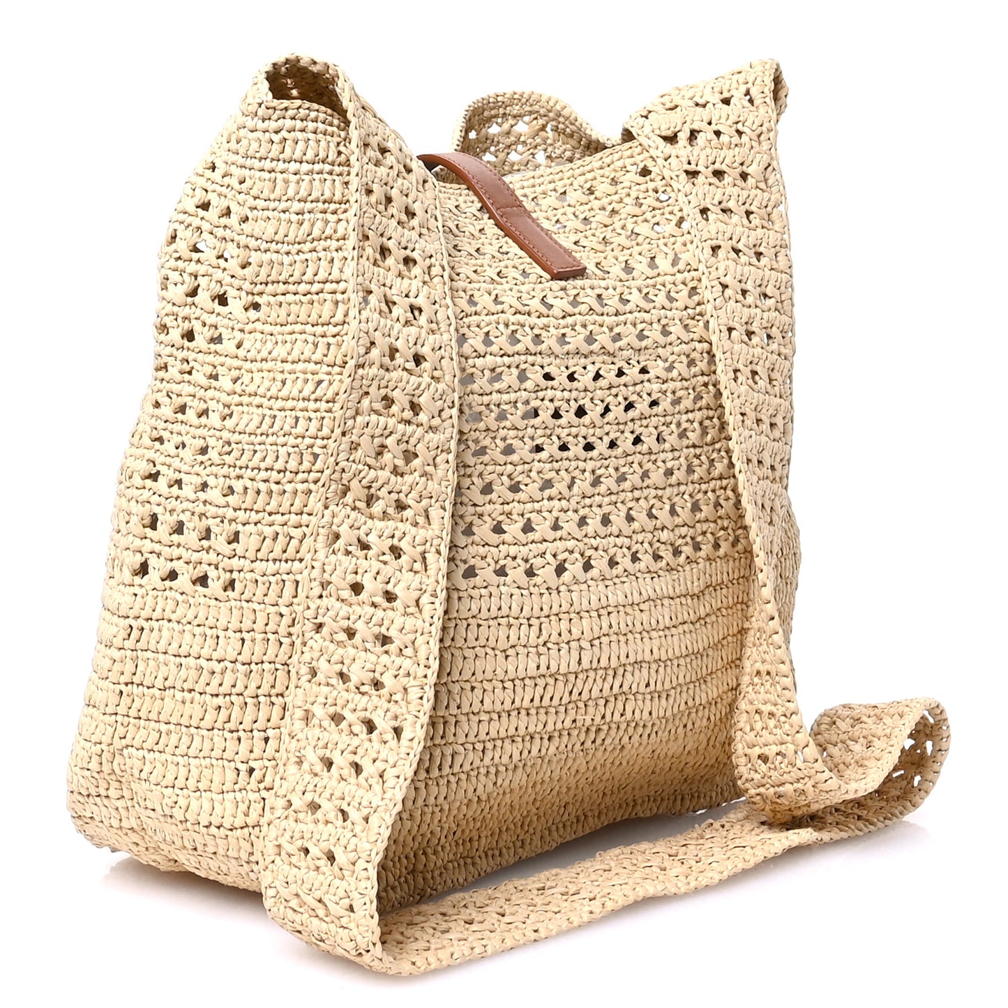 Raffia Monogram Hobo Naturale