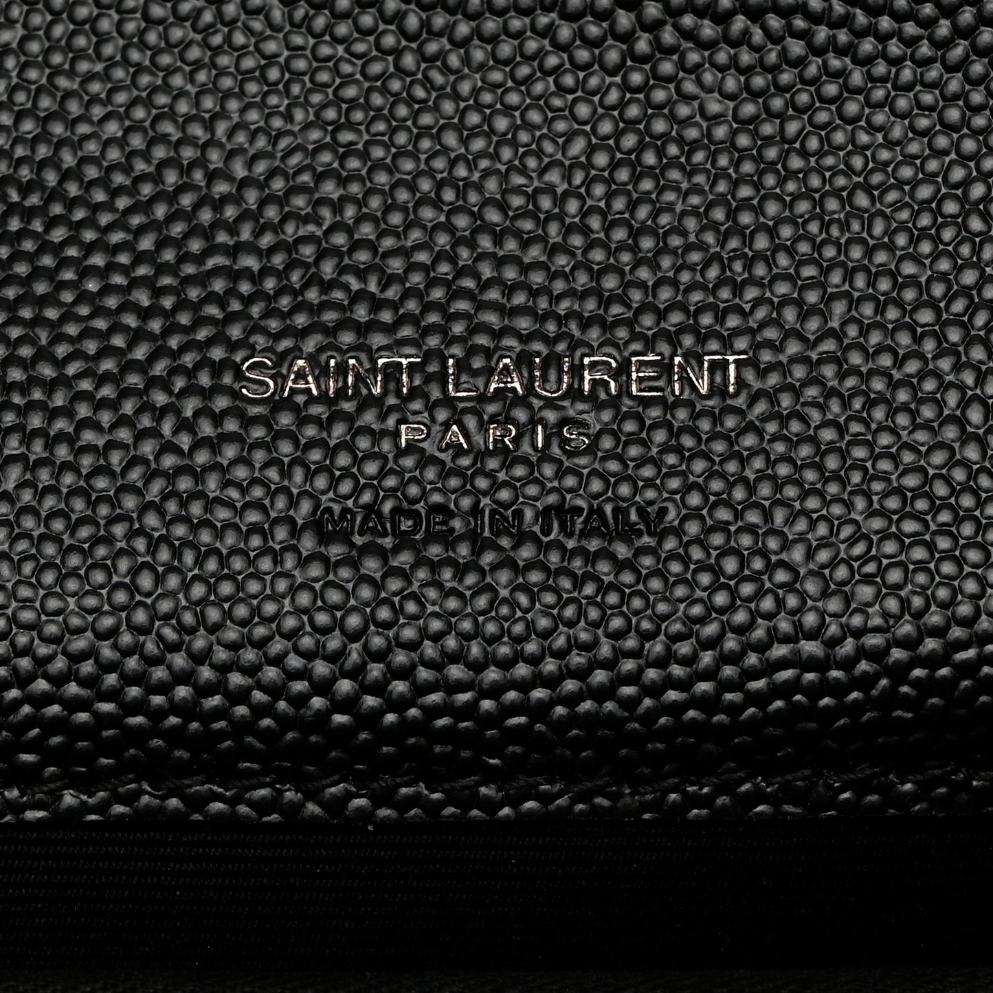 Grain De Poudre Matelasse Chevron Monogram Monochrome Envelope Clutch Black