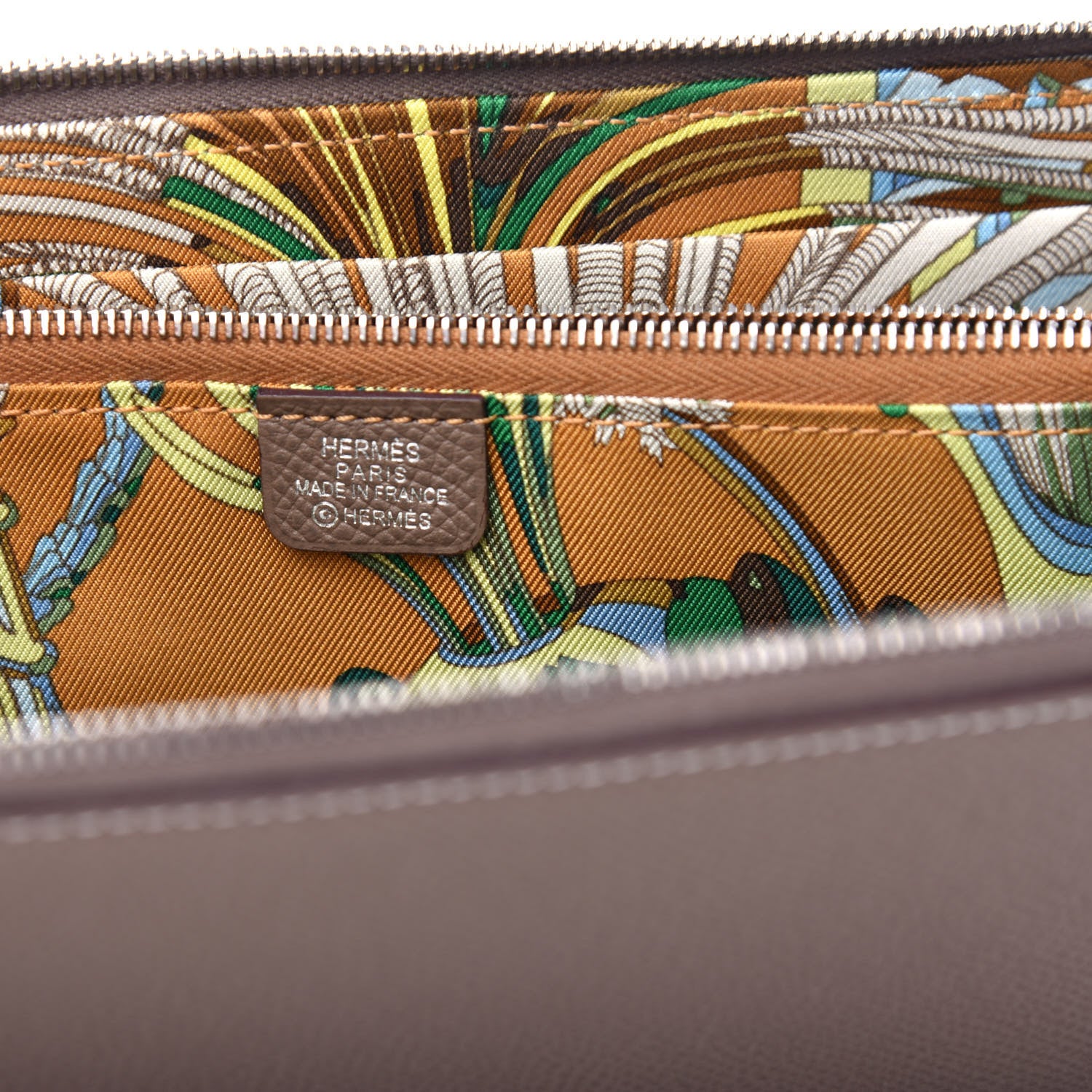 Hermes Epsom Silk'in Wallet Etoupe 6 of 8