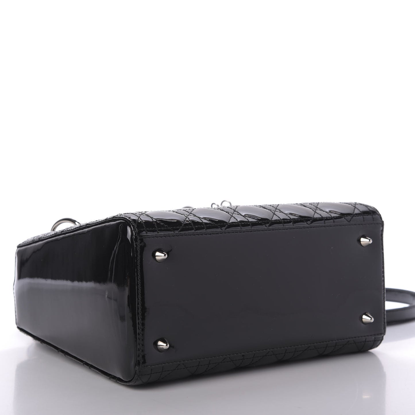 Patent Cannage Medium Lady Dior Black