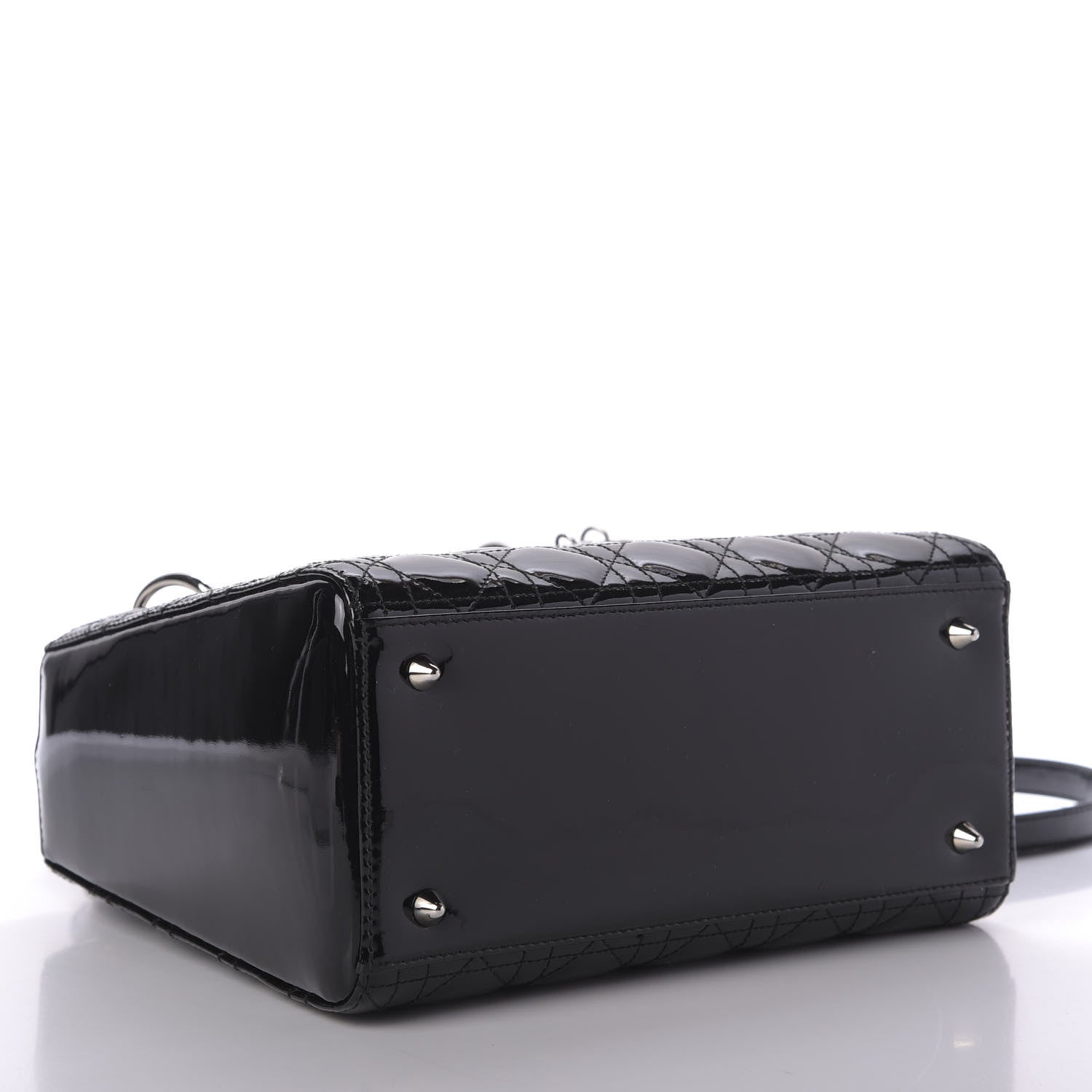 Christian Dior Patent Cannage Medium Lady Dior Black 4 of 9