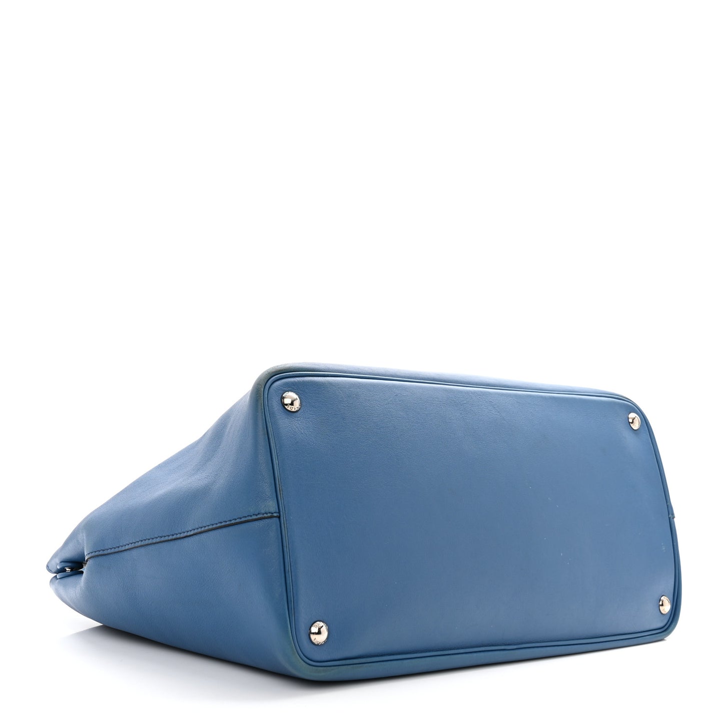 City Calf Buckle Tote Cobalto