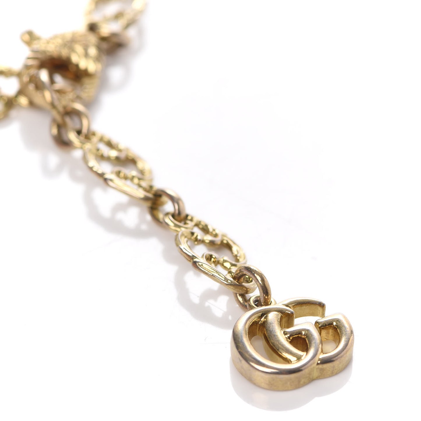Metal Enamel Roaring Tiger Pendant Necklace Gold