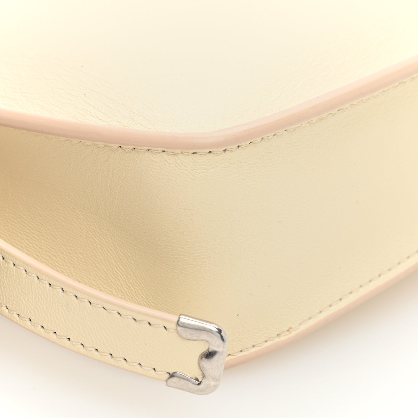 Calfskin Mini Shield Sling Bag Pearl
