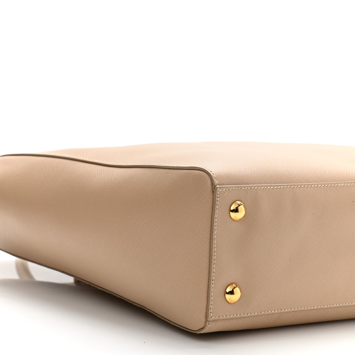 Saffiano Lux Double Handle Shopping Tote Sabbia