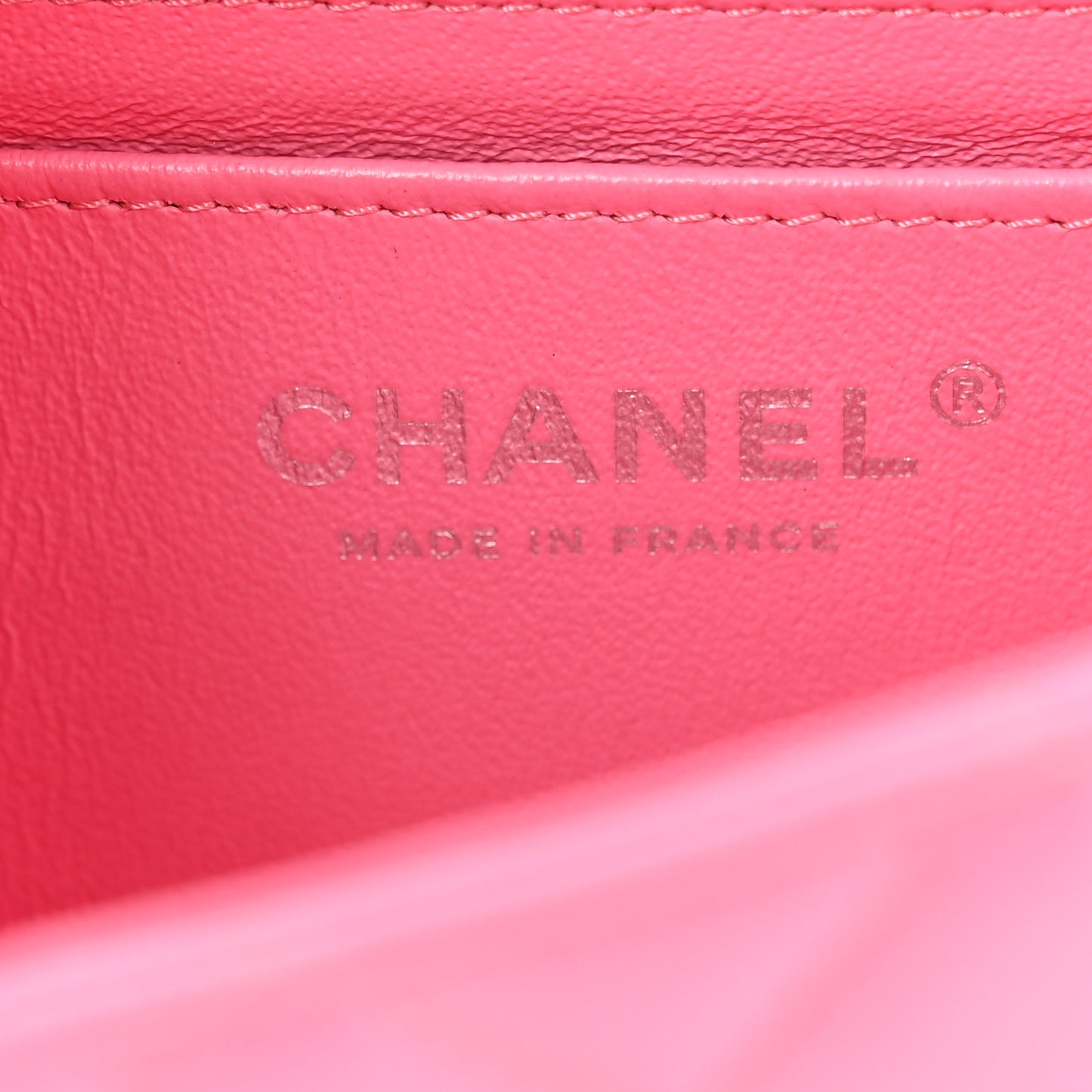 Lambskin Quilted Mini Rectangular Flap Pink