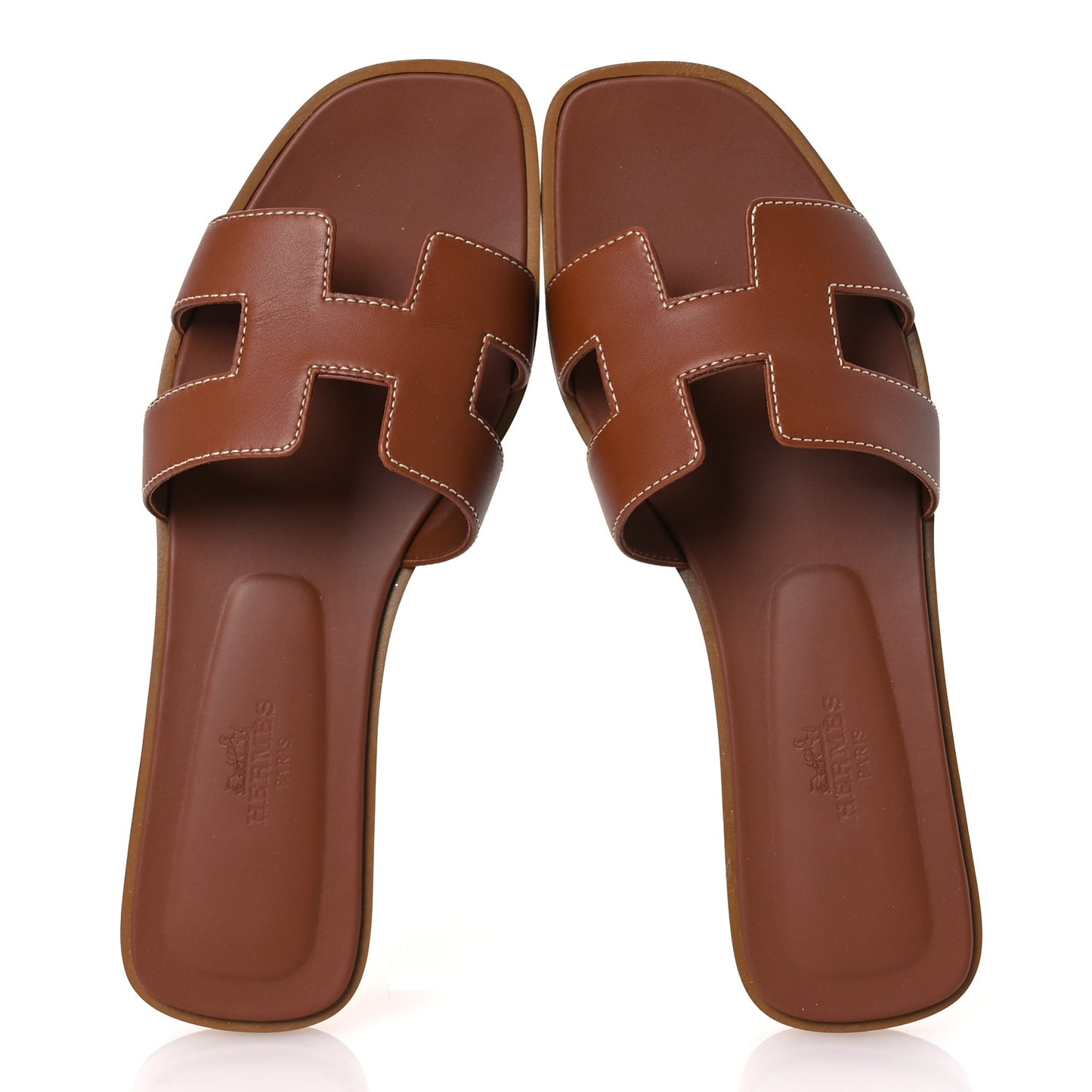 Box Calfskin Oran Sandals 36.5 Gold