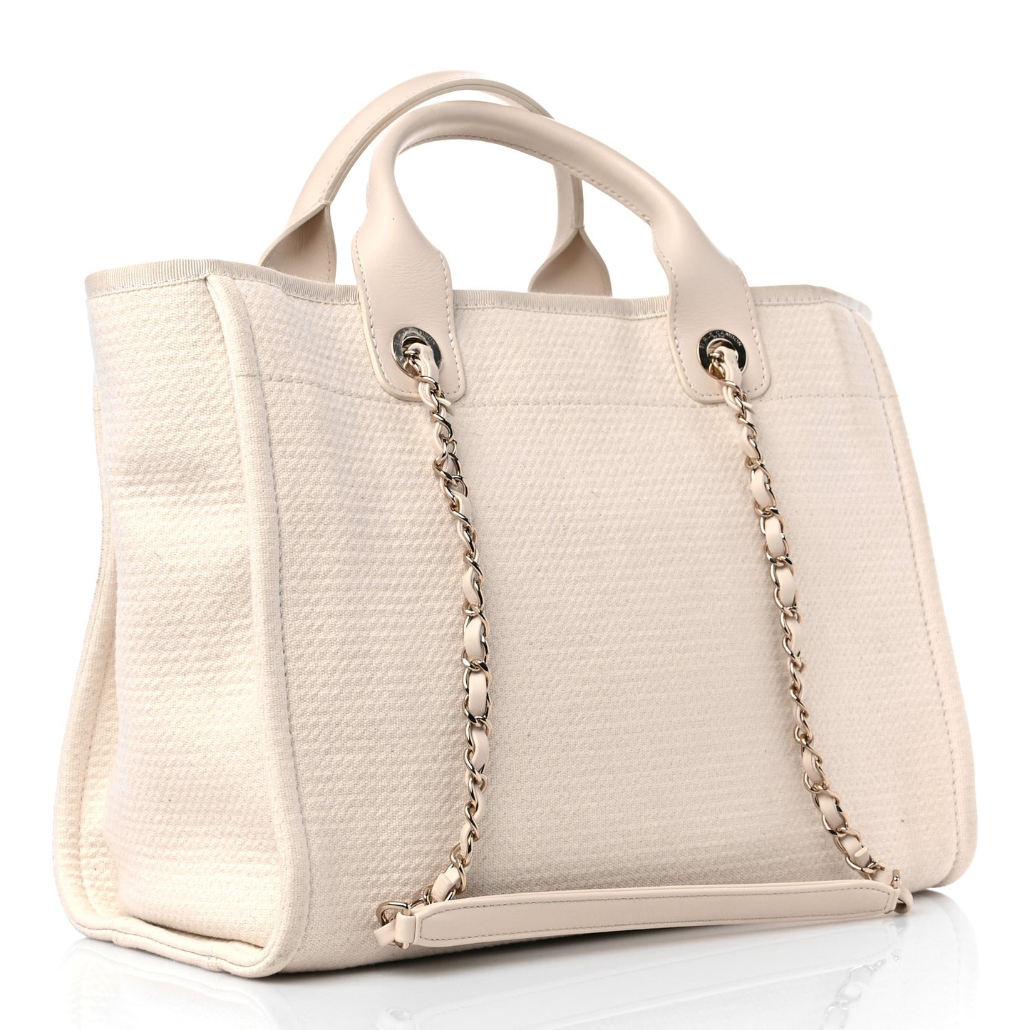 Mixed Fibers Small Deauville Tote White